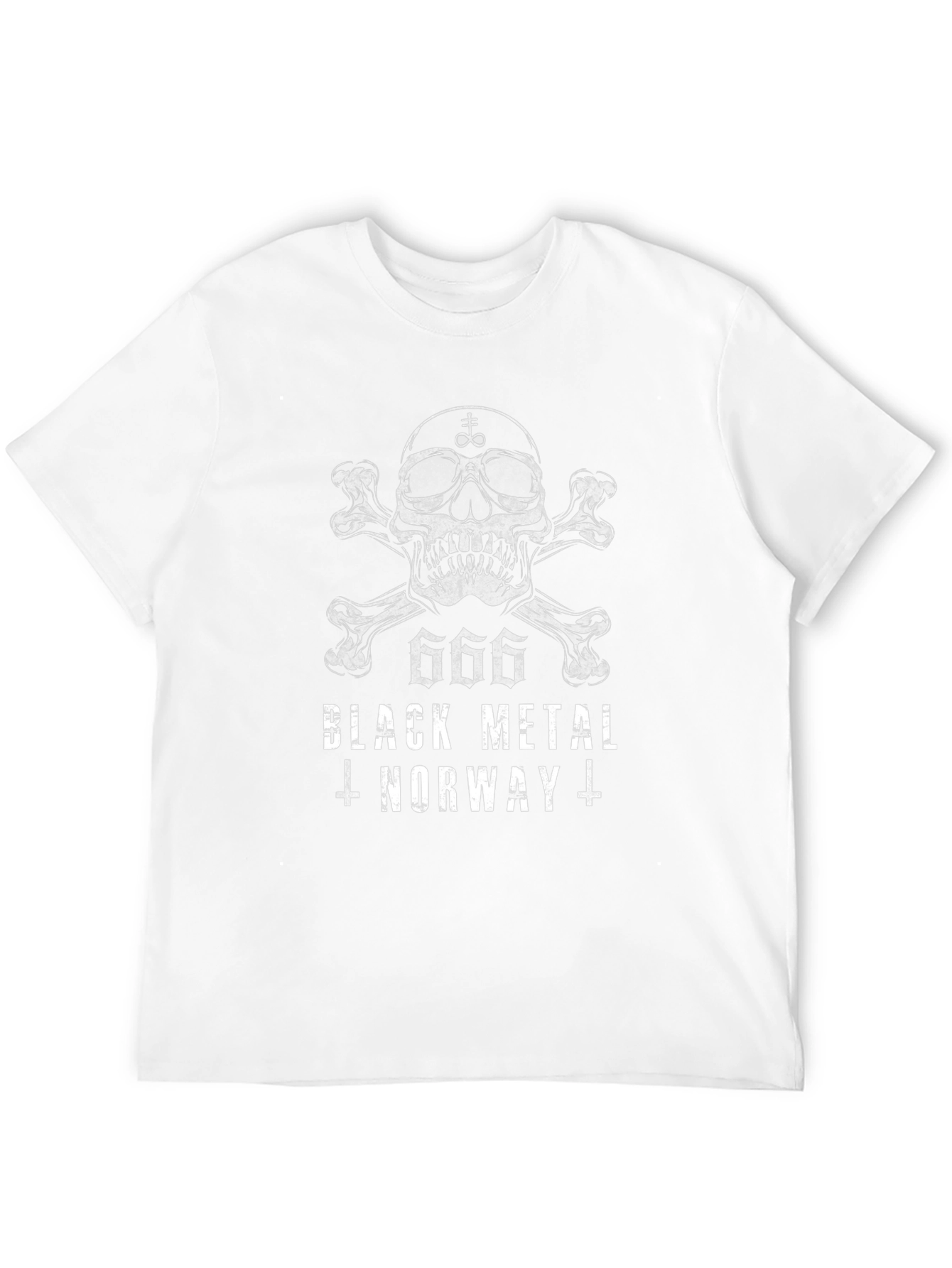 Black Metal Norway Skull Graphic Tee
