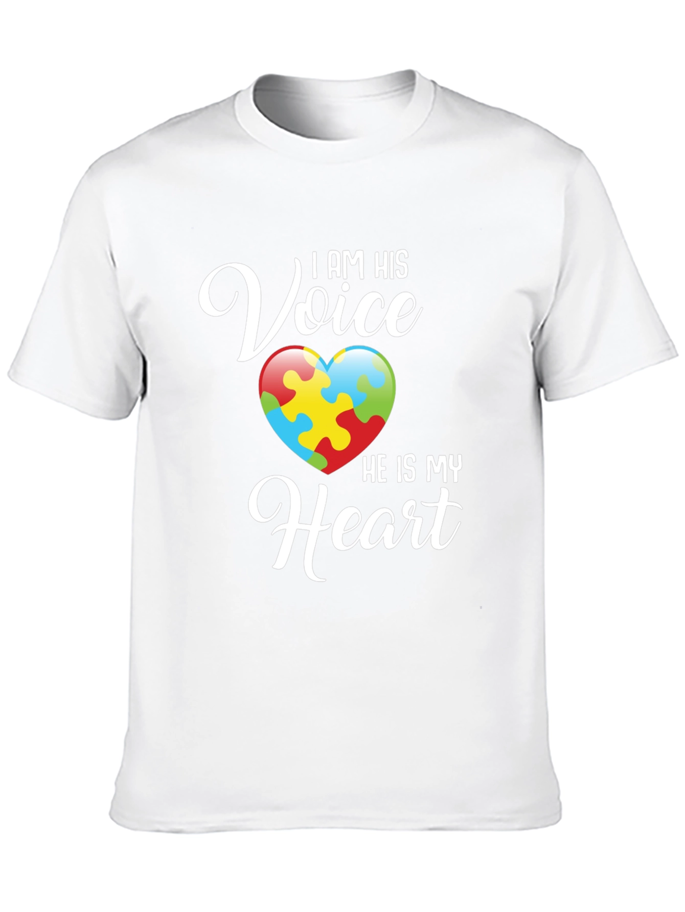 Autism Awareness T-Shirt - I Am His Voice Heart