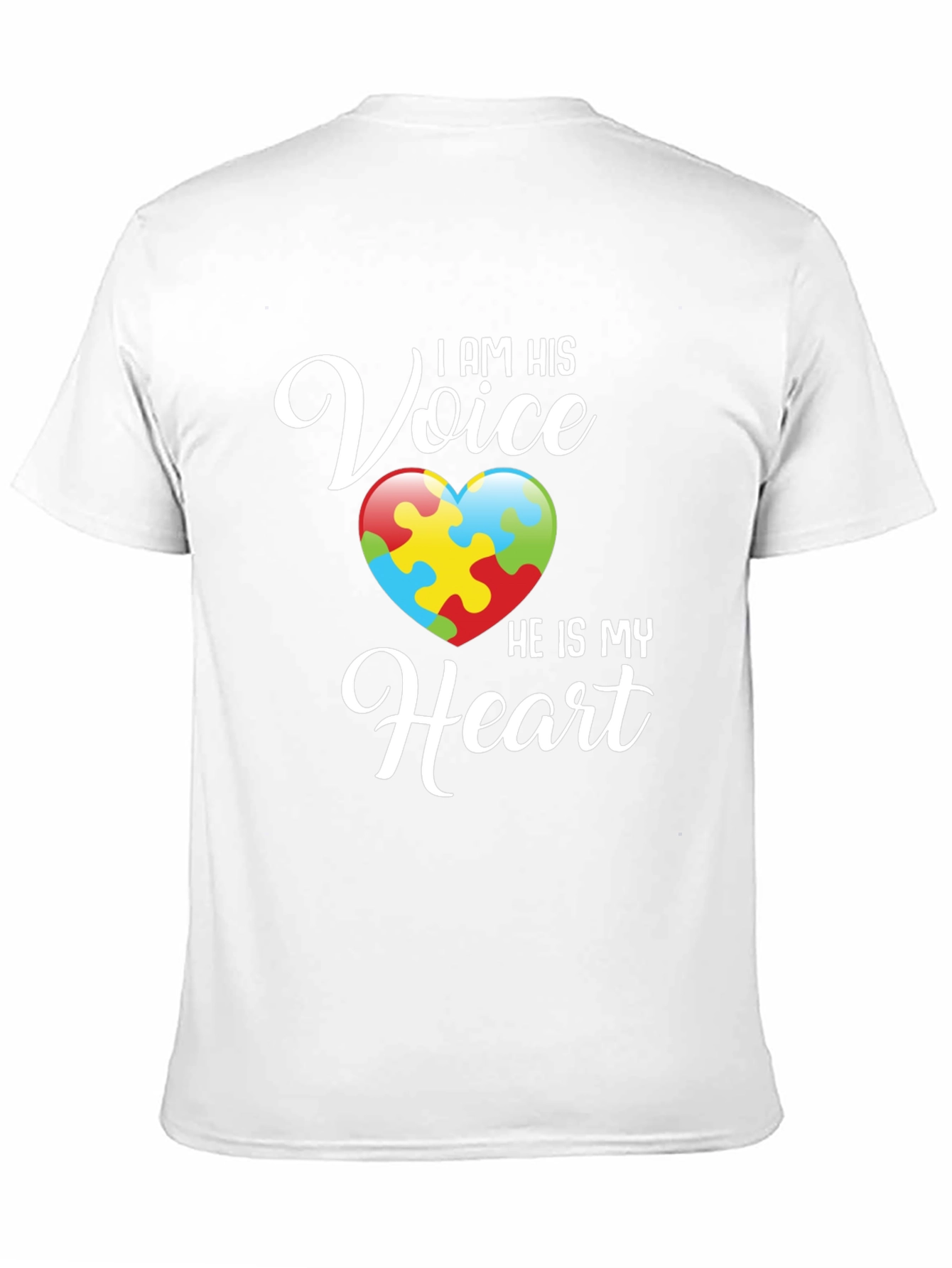 Autism Awareness T-Shirt - I Am His Voice Heart