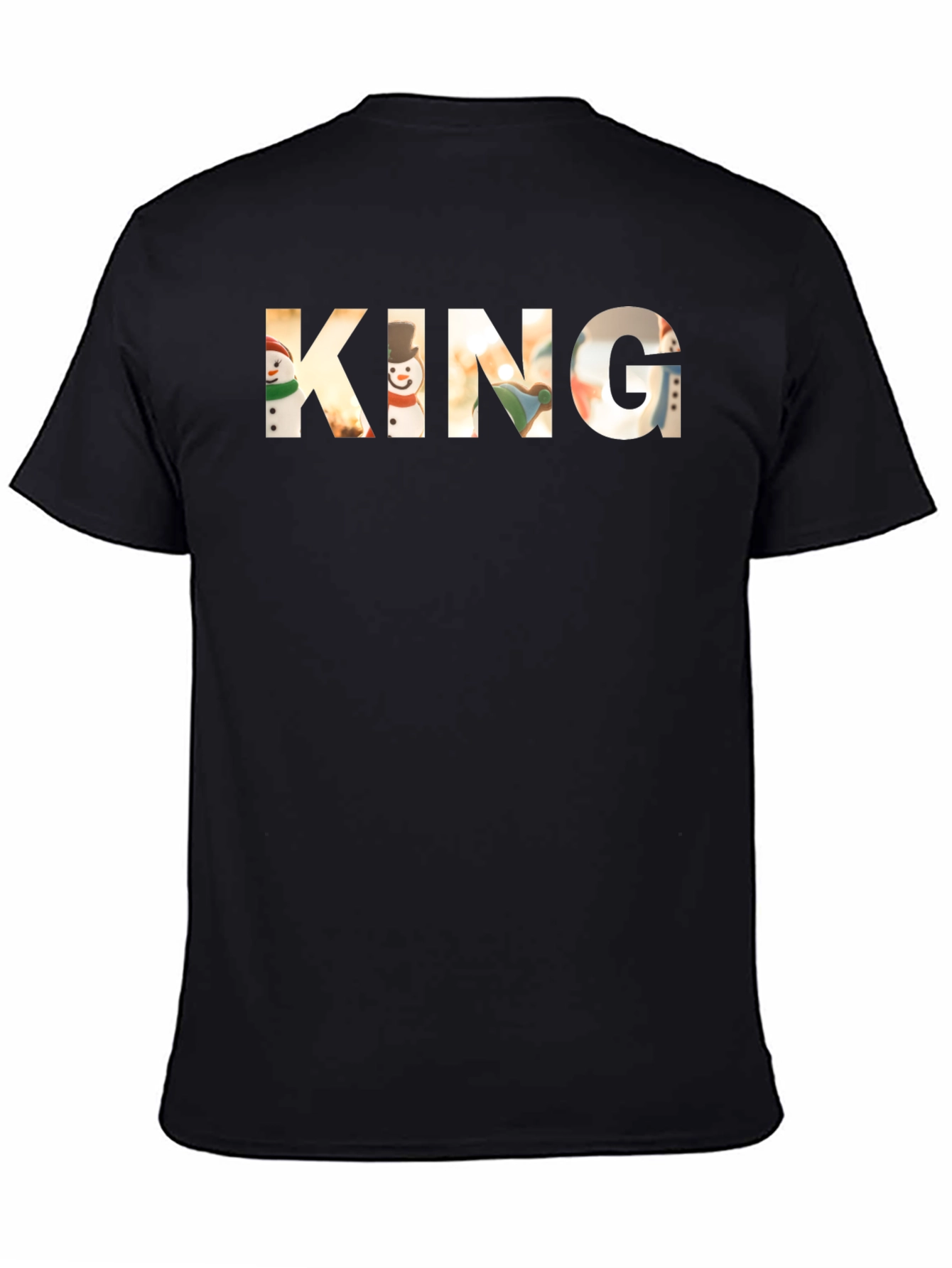King Christmas Snowman Graphic T-Shirt