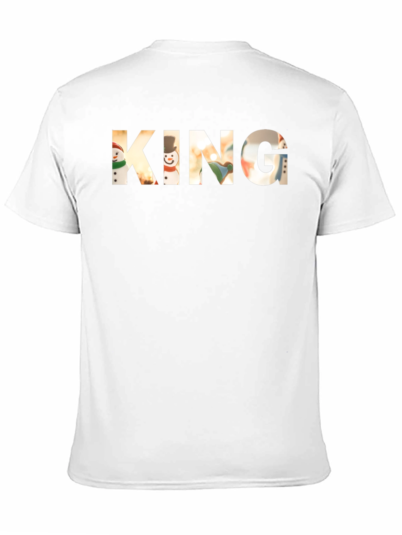 King Christmas Snowman Graphic T-Shirt