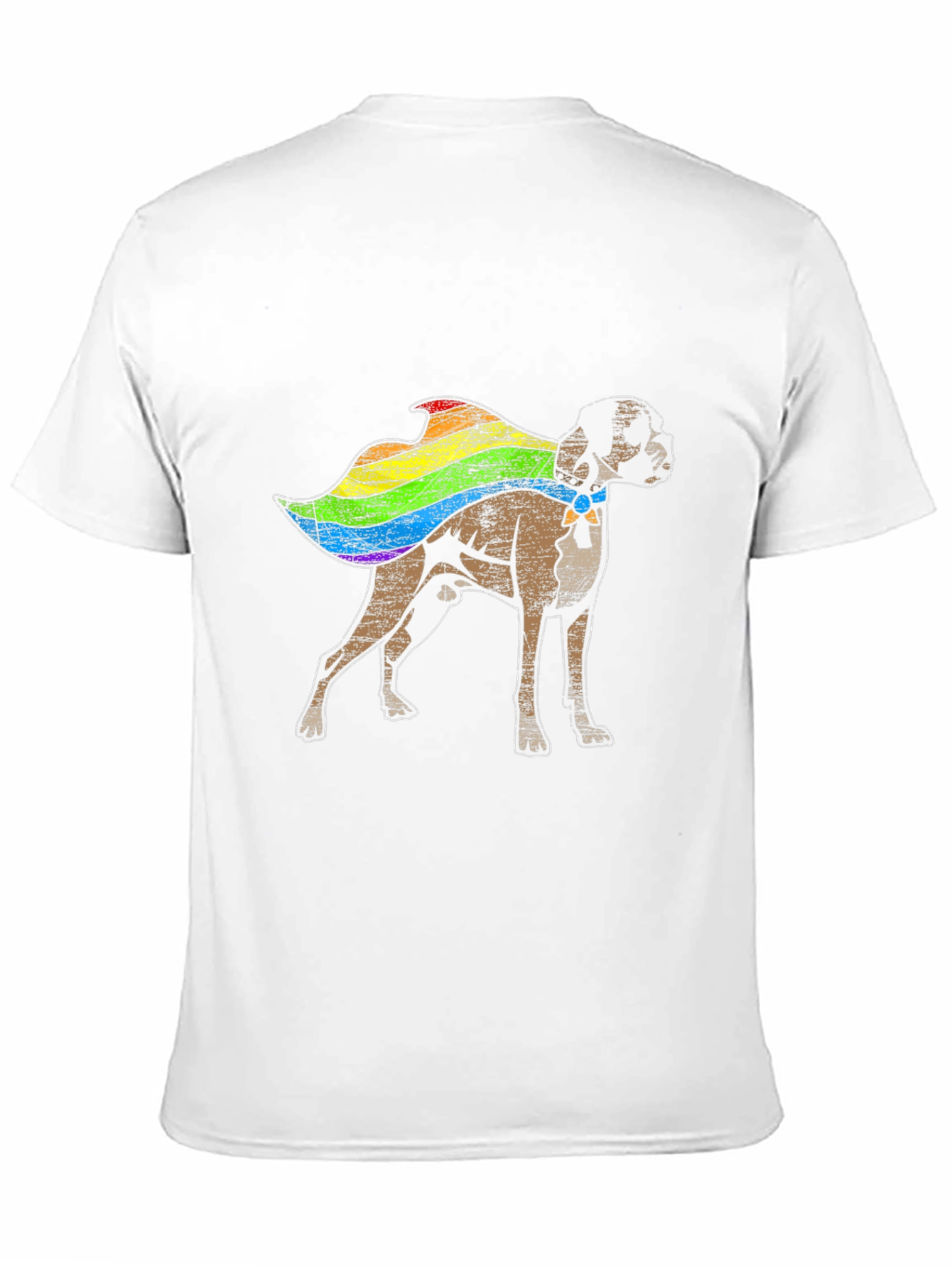 Pride Dog T-Shirt - Boxer Rainbow Cape