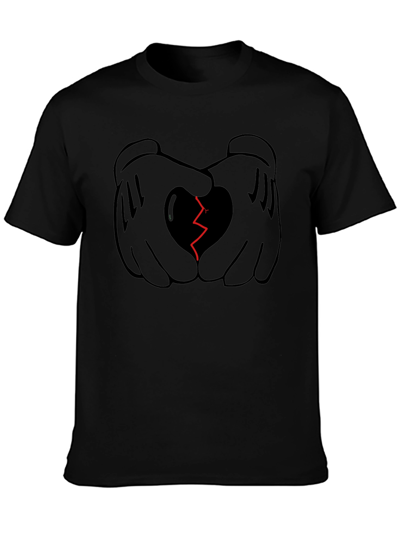 Broken Heart Cartoon Hands T-Shirt