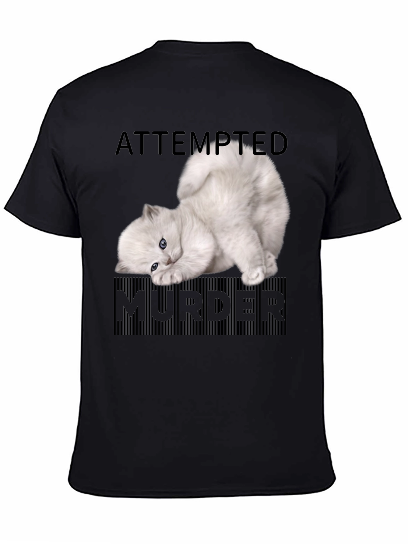 Attempted Murder Kitten T-Shirt - Funny Cat Lover Tee