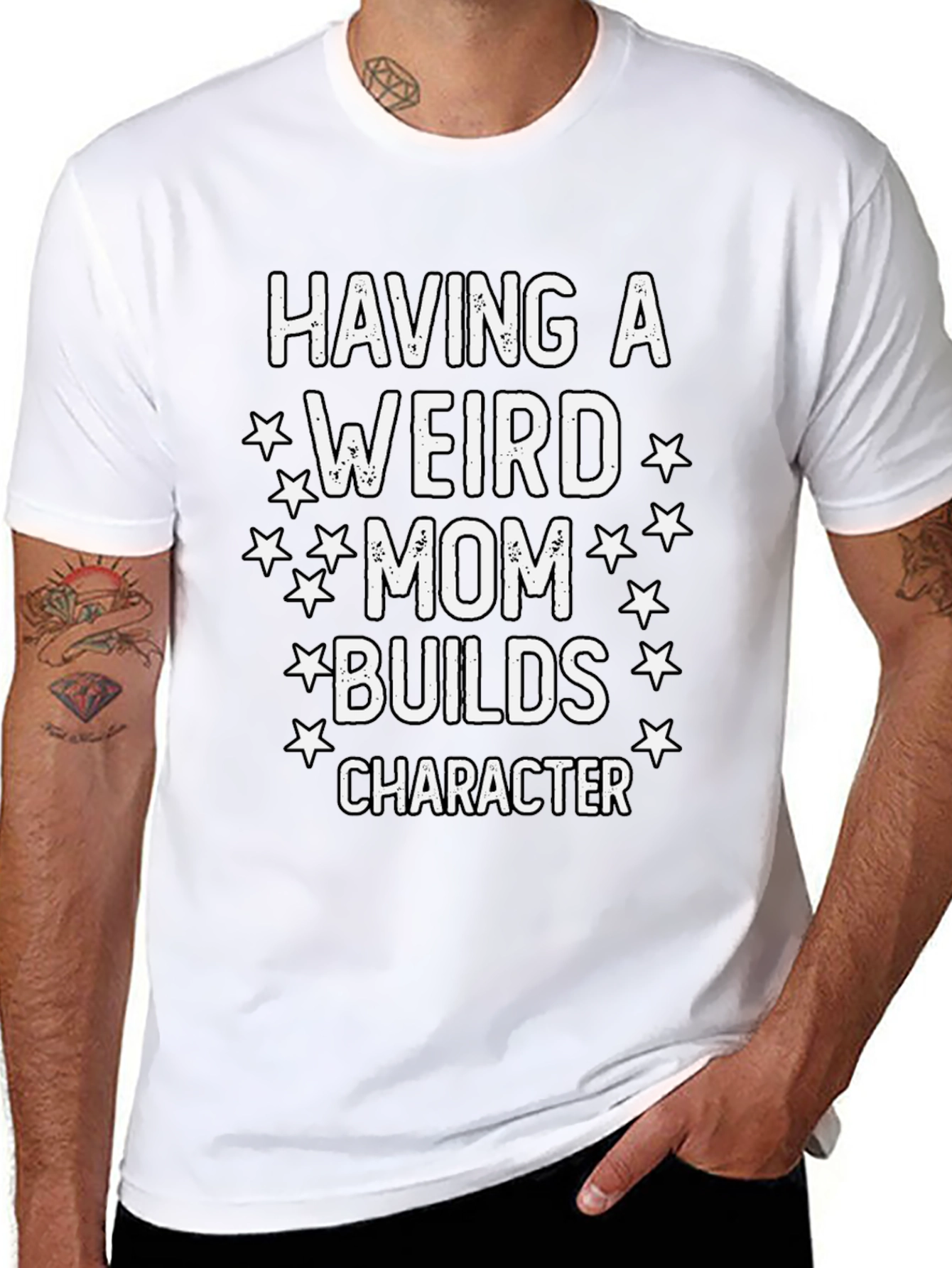 Weird Mom Builds Character Graphic Tee
