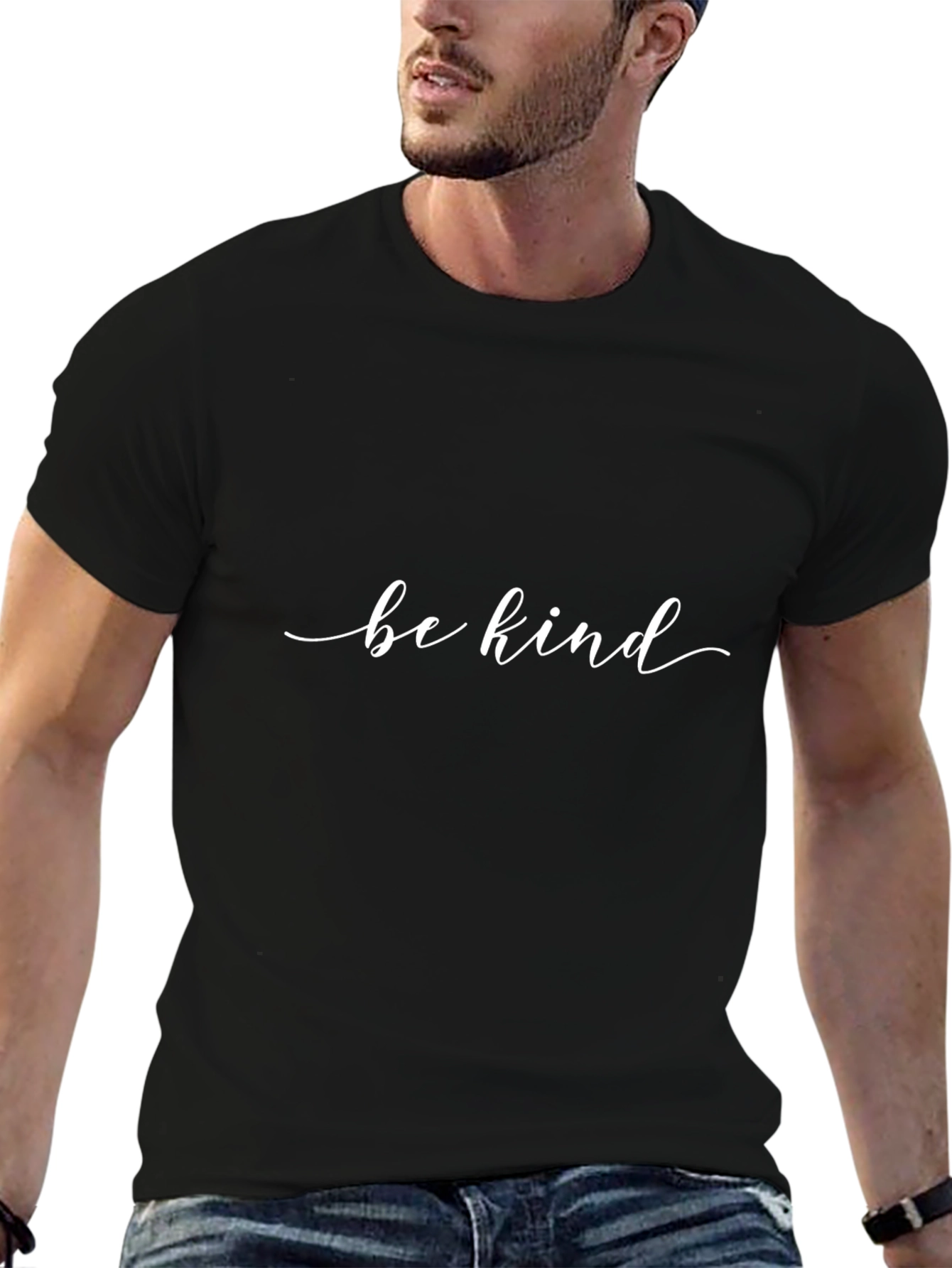 Be Kind Black Tee - Soft & Stylish