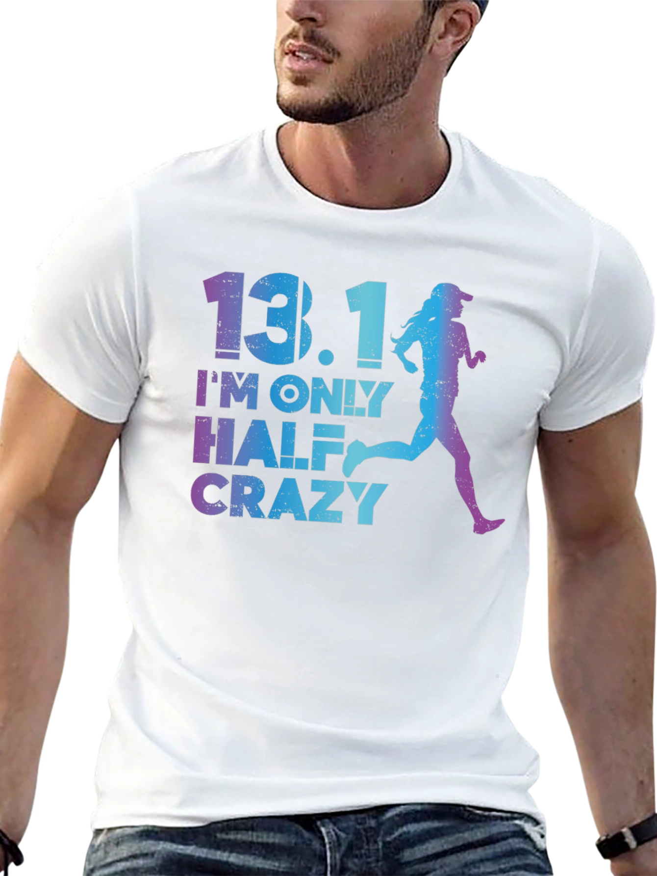 13.1 Half Crazy Marathon Runner T-Shirt