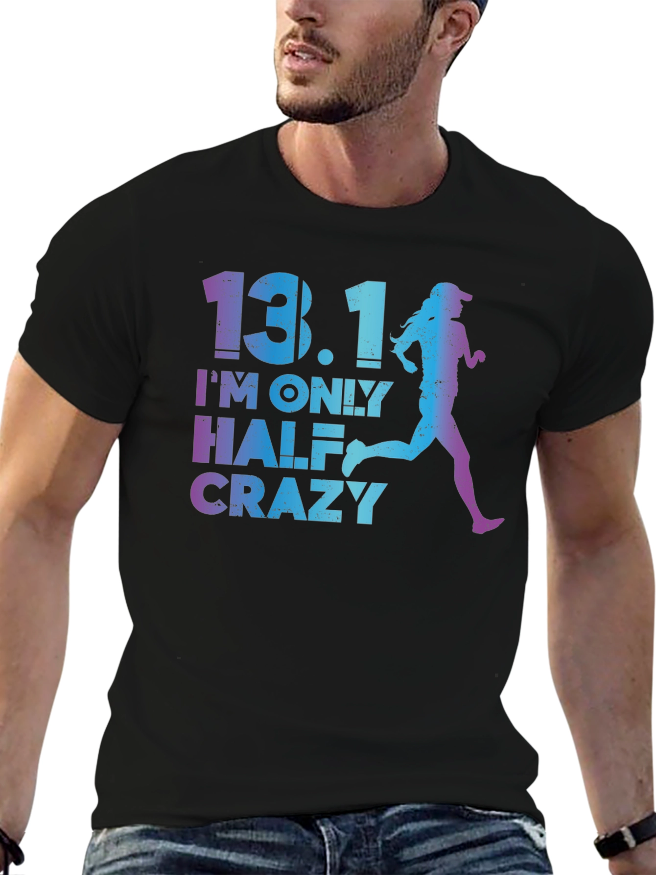 13.1 Half Crazy Marathon Runner T-Shirt