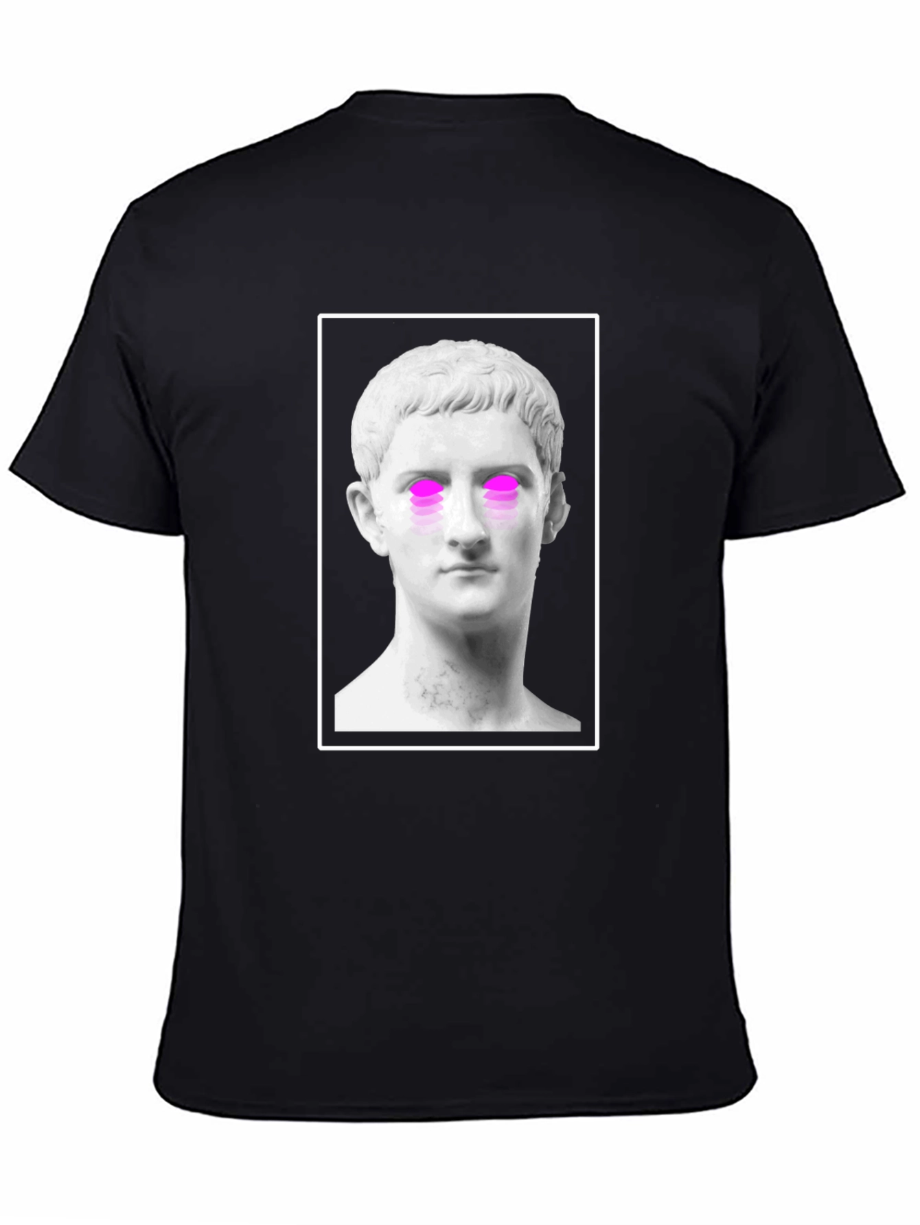 Surreal Roman Bust Graphic Tee - Mens Black T-Shirt