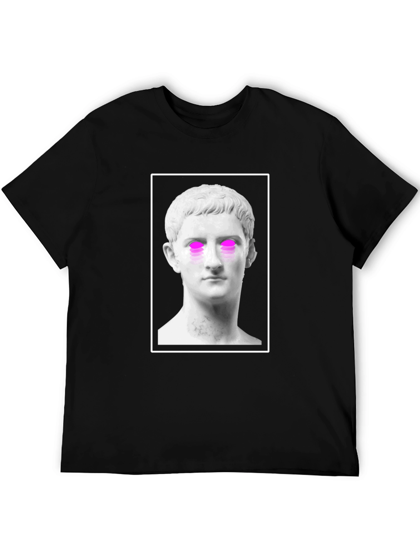 Surreal Roman Bust Graphic Tee - Mens Black T-Shirt