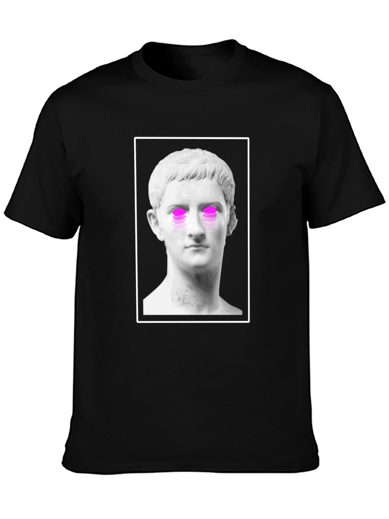 Surreal Roman Bust Graphic Tee - Mens Black T-Shirt