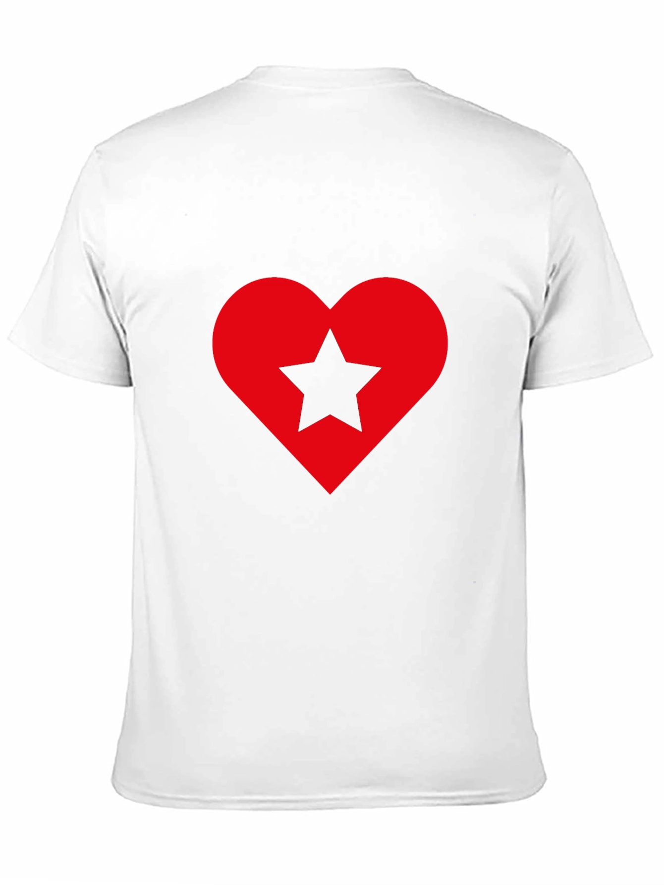 Heart Star Graphic Tee - Soft Black Cotton Shirt