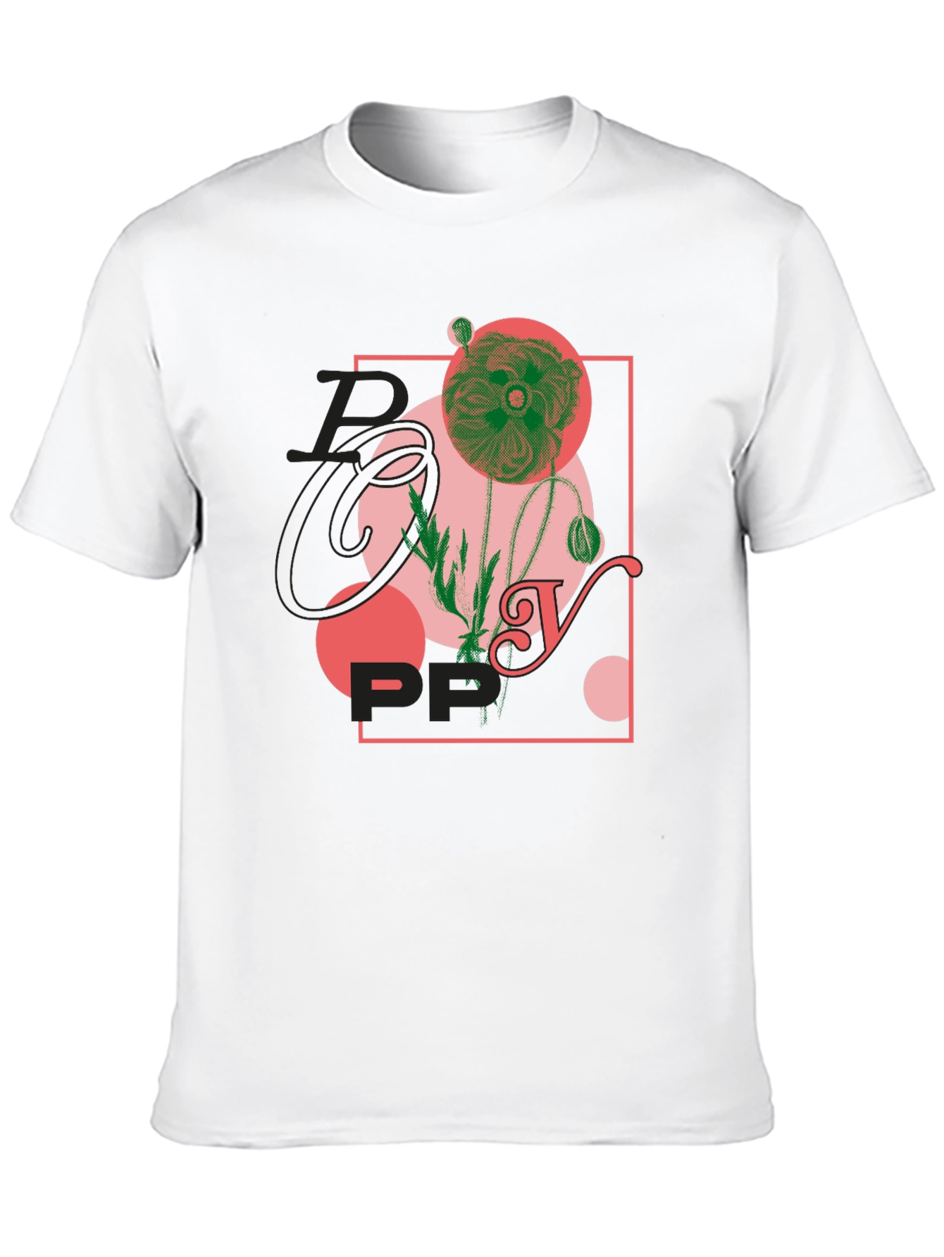 Floral Graphic Print Black T-Shirt