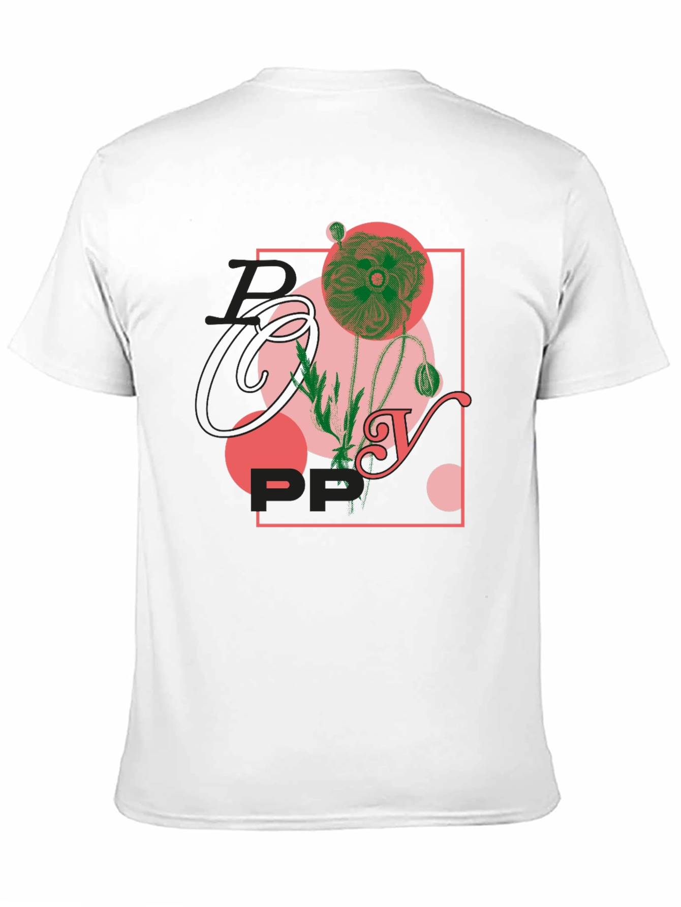 Floral Graphic Print Black T-Shirt