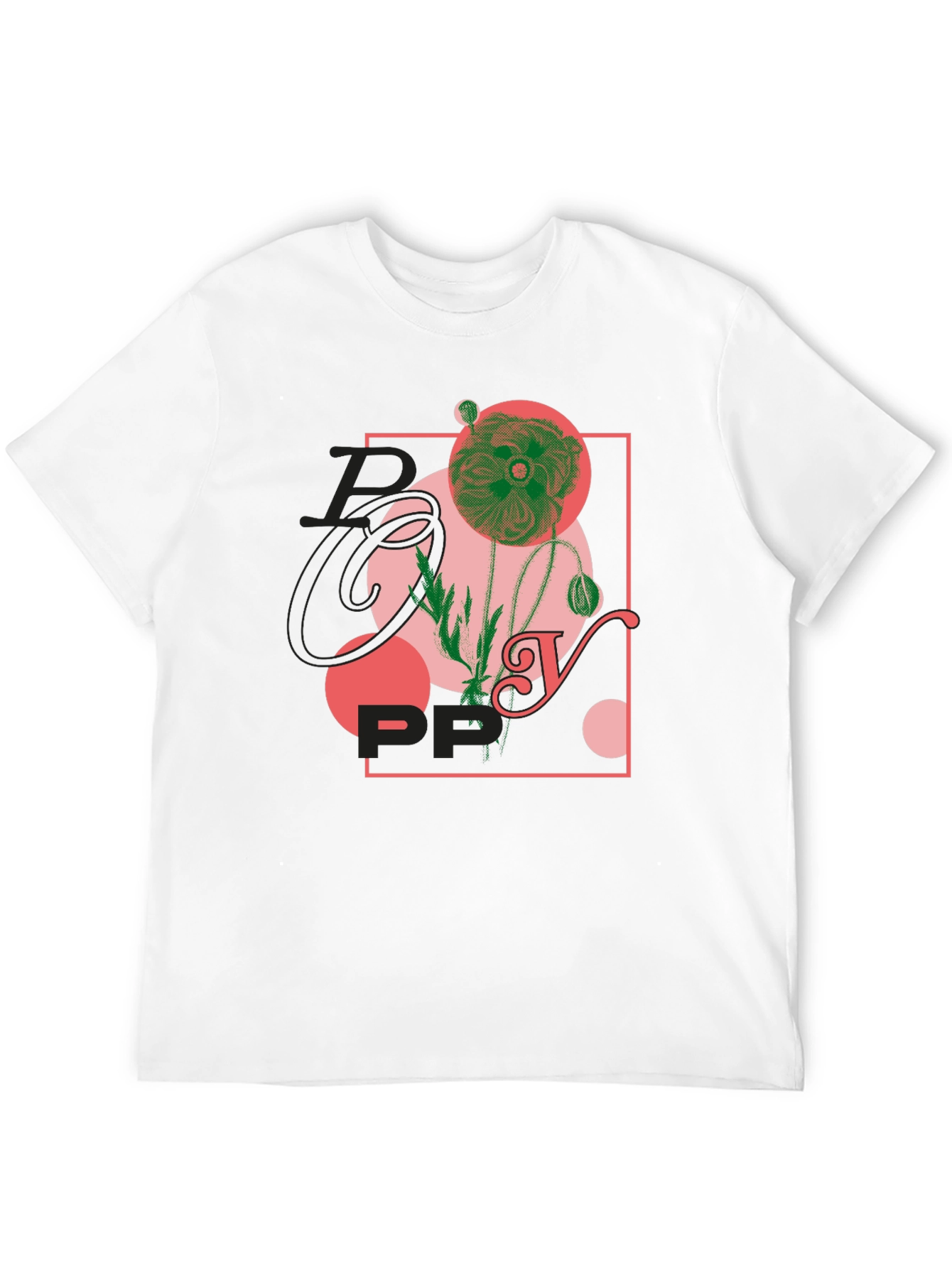 Floral Graphic Print Black T-Shirt