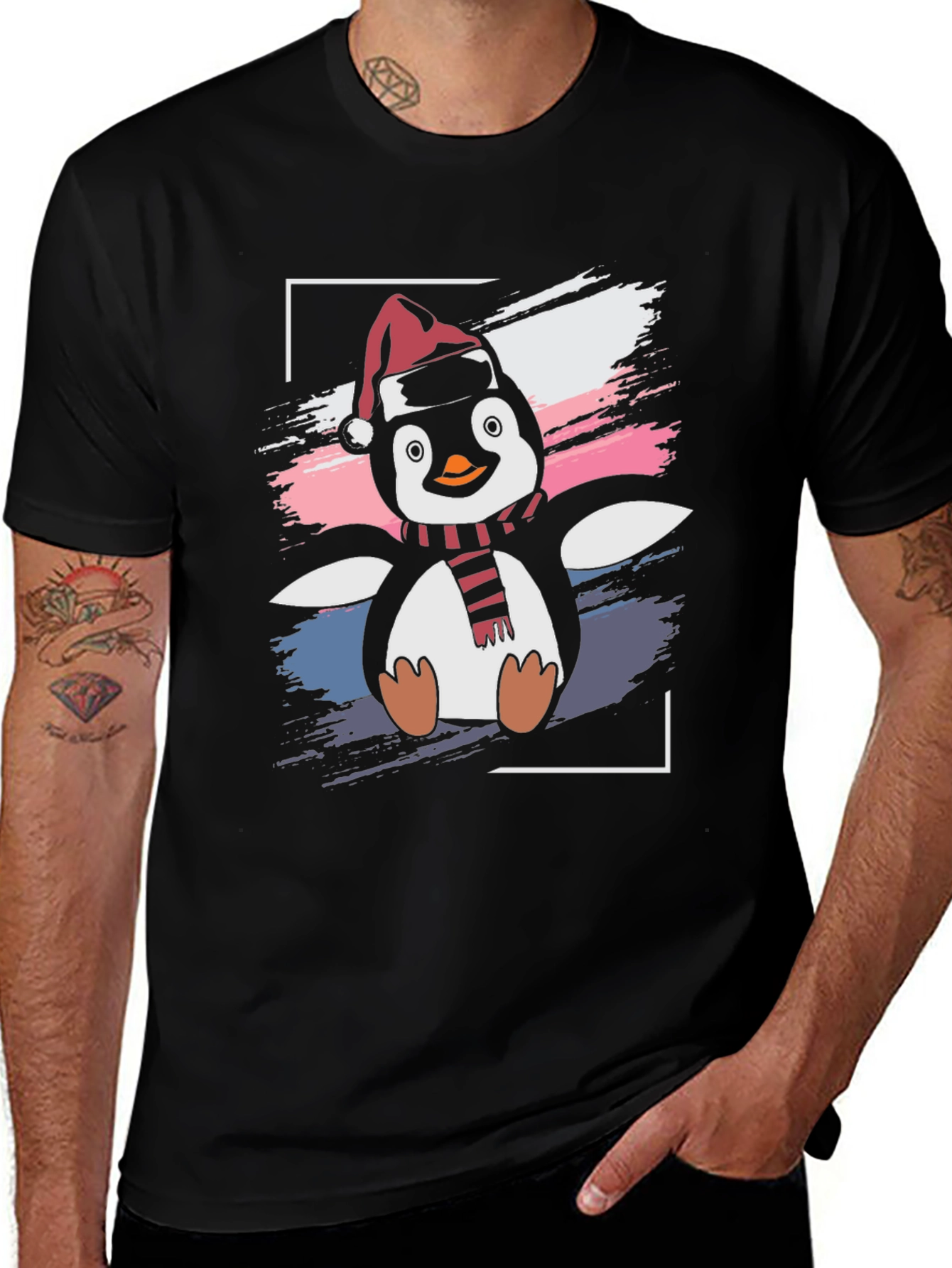 Penguin Christmas T-Shirt - Holiday Festive Apparel