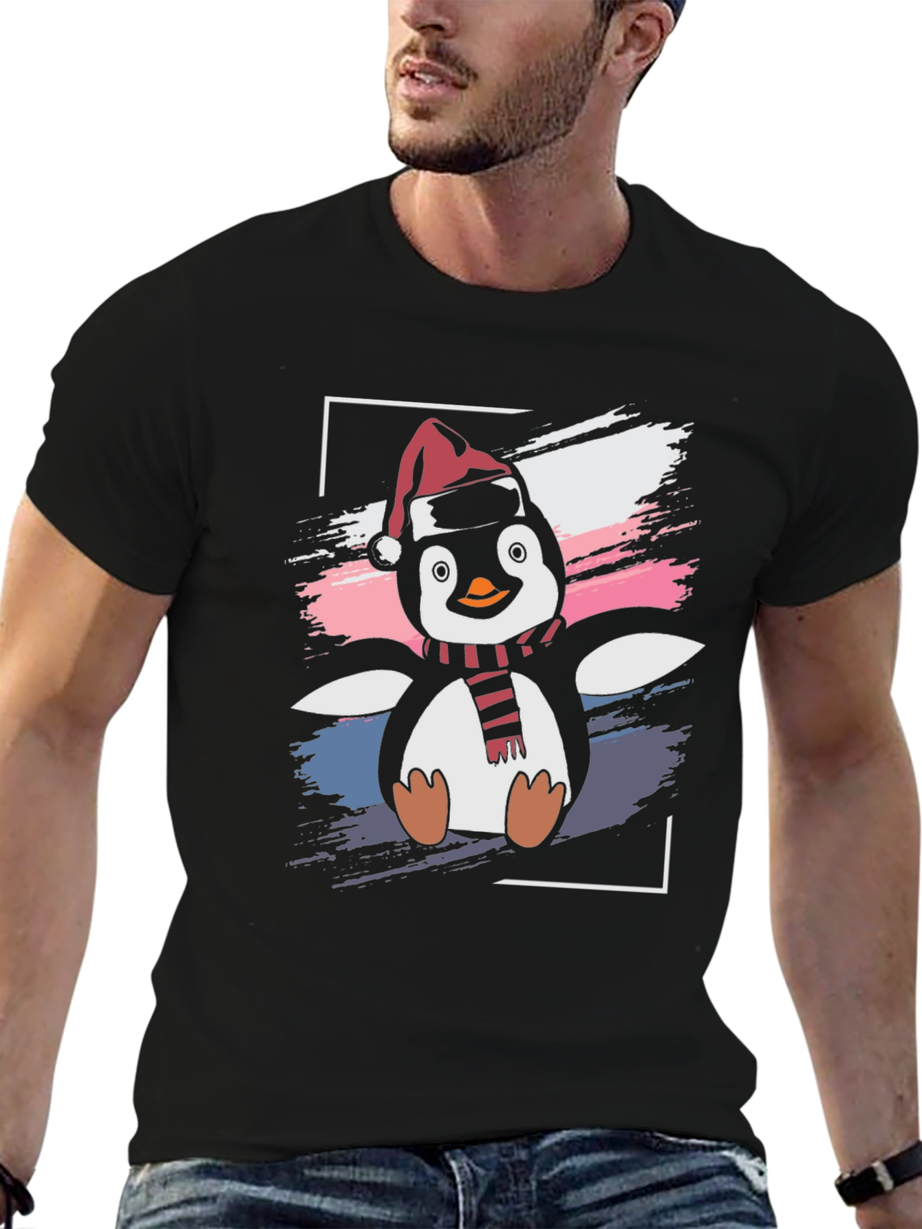 Penguin Christmas T-Shirt - Holiday Festive Apparel