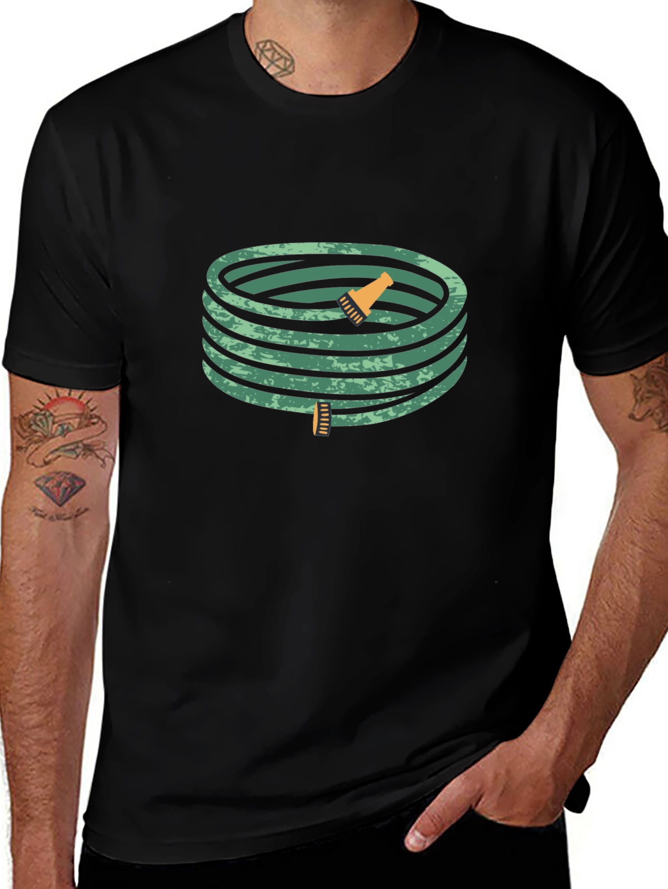 Coiled Garden Hose Graphic T-Shirt