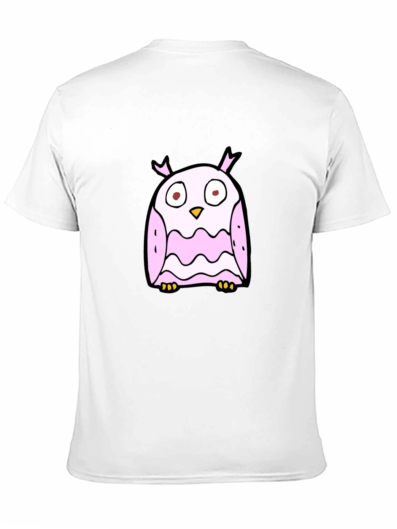 Cartoon Owl Graphic Black T-Shirt