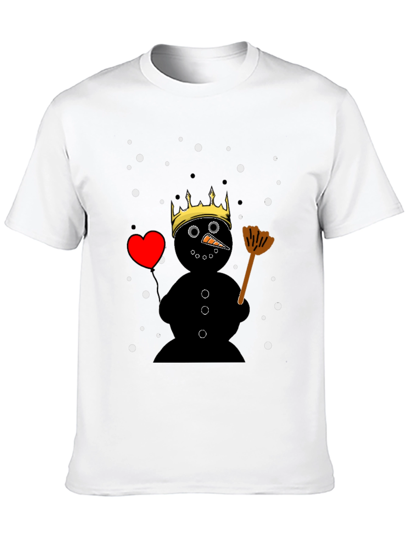 Snowman King Graphic Tee - Winter Holiday T-Shirt