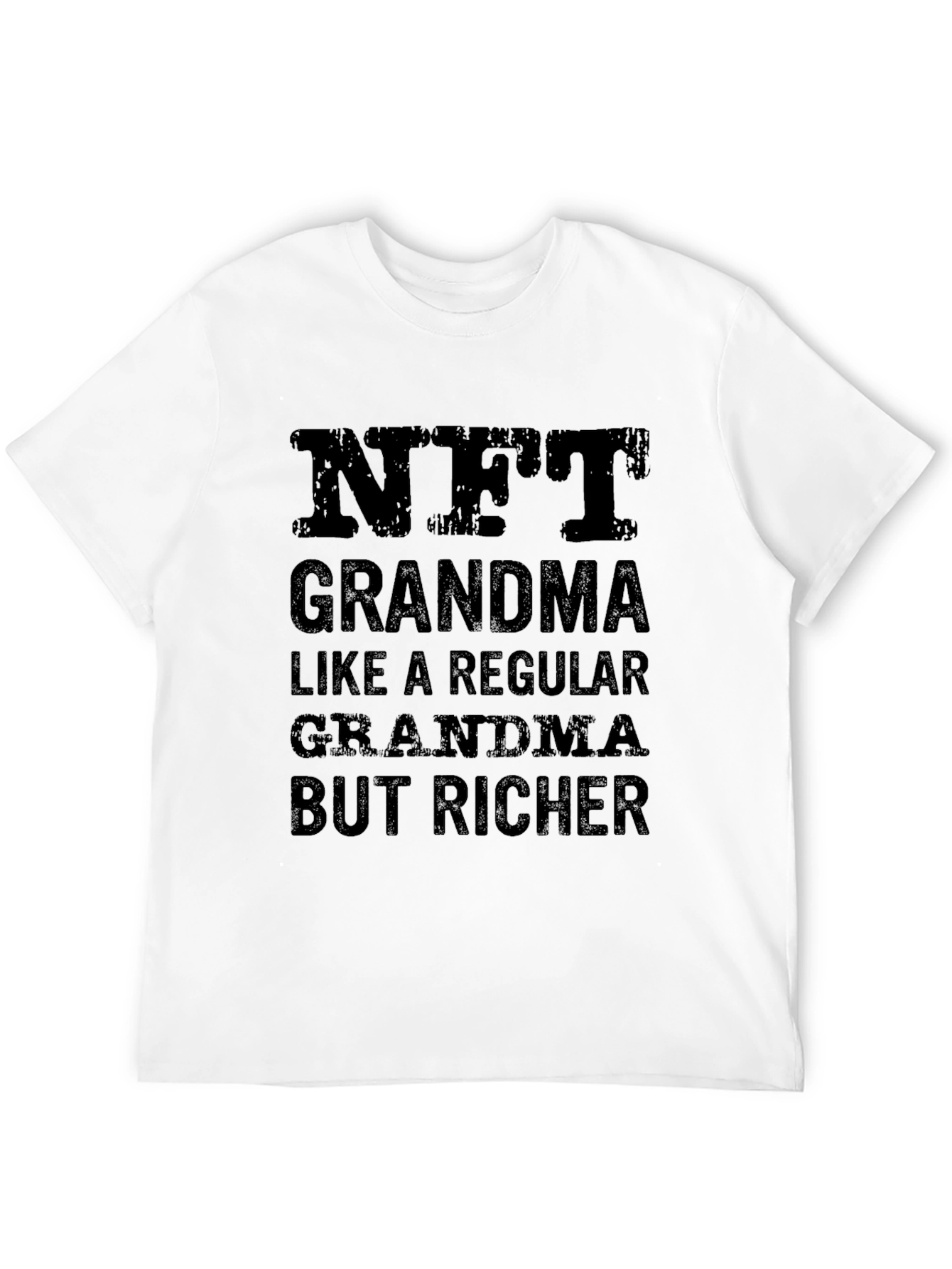 NFT Grandma Black Graphic T-Shirt