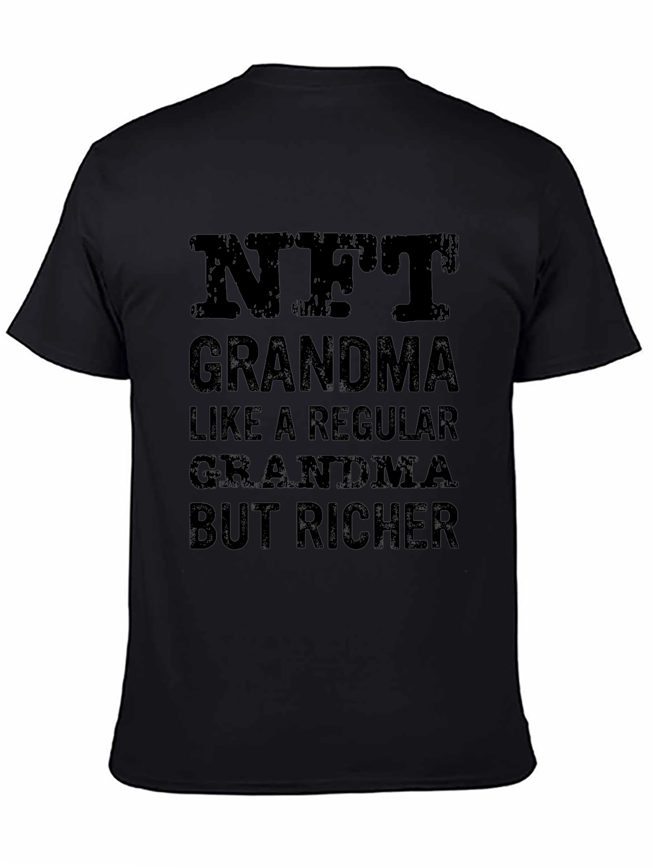 NFT Grandma Black Graphic T-Shirt