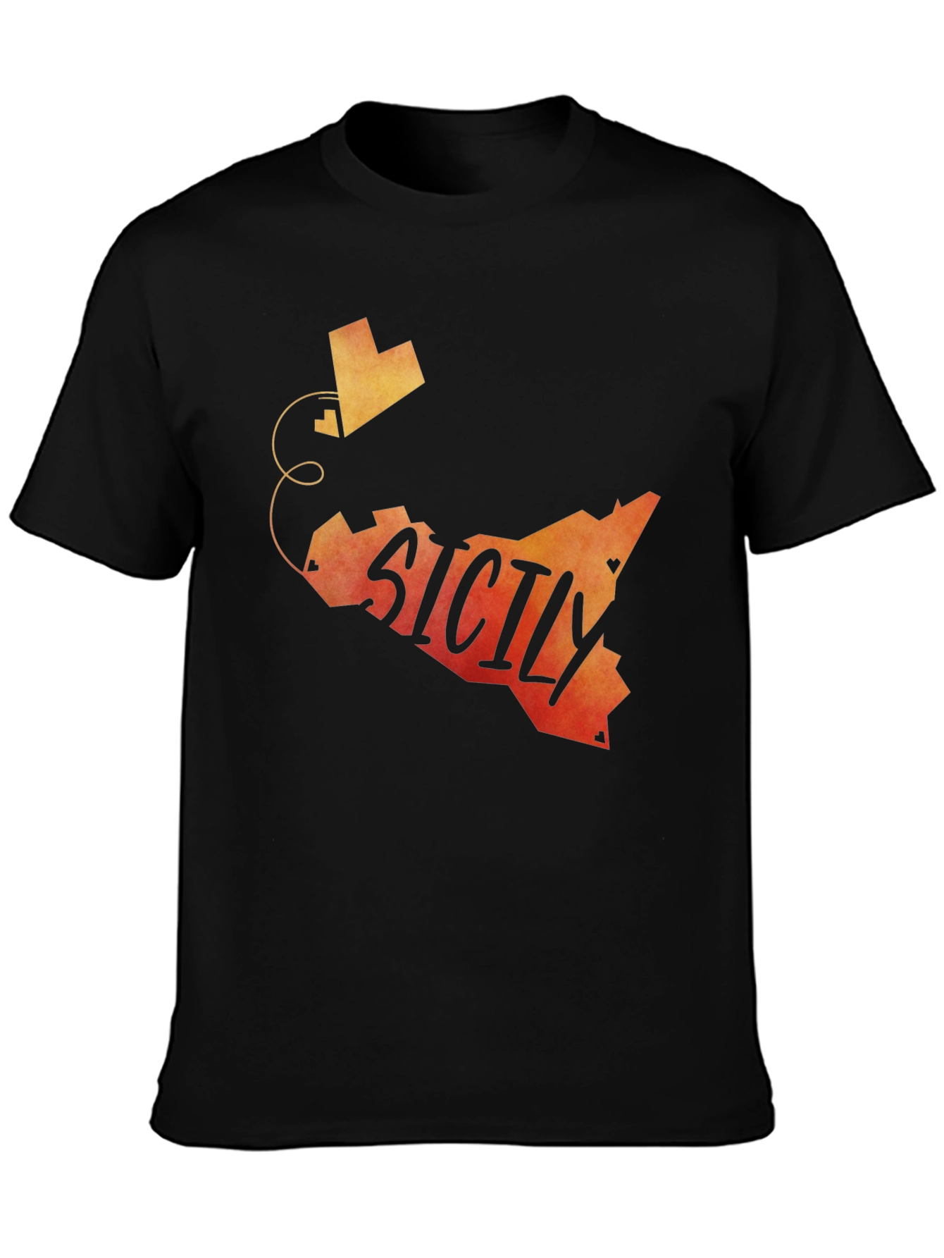 Sicily Map Graphic Tee - Stylish Travel Shirt