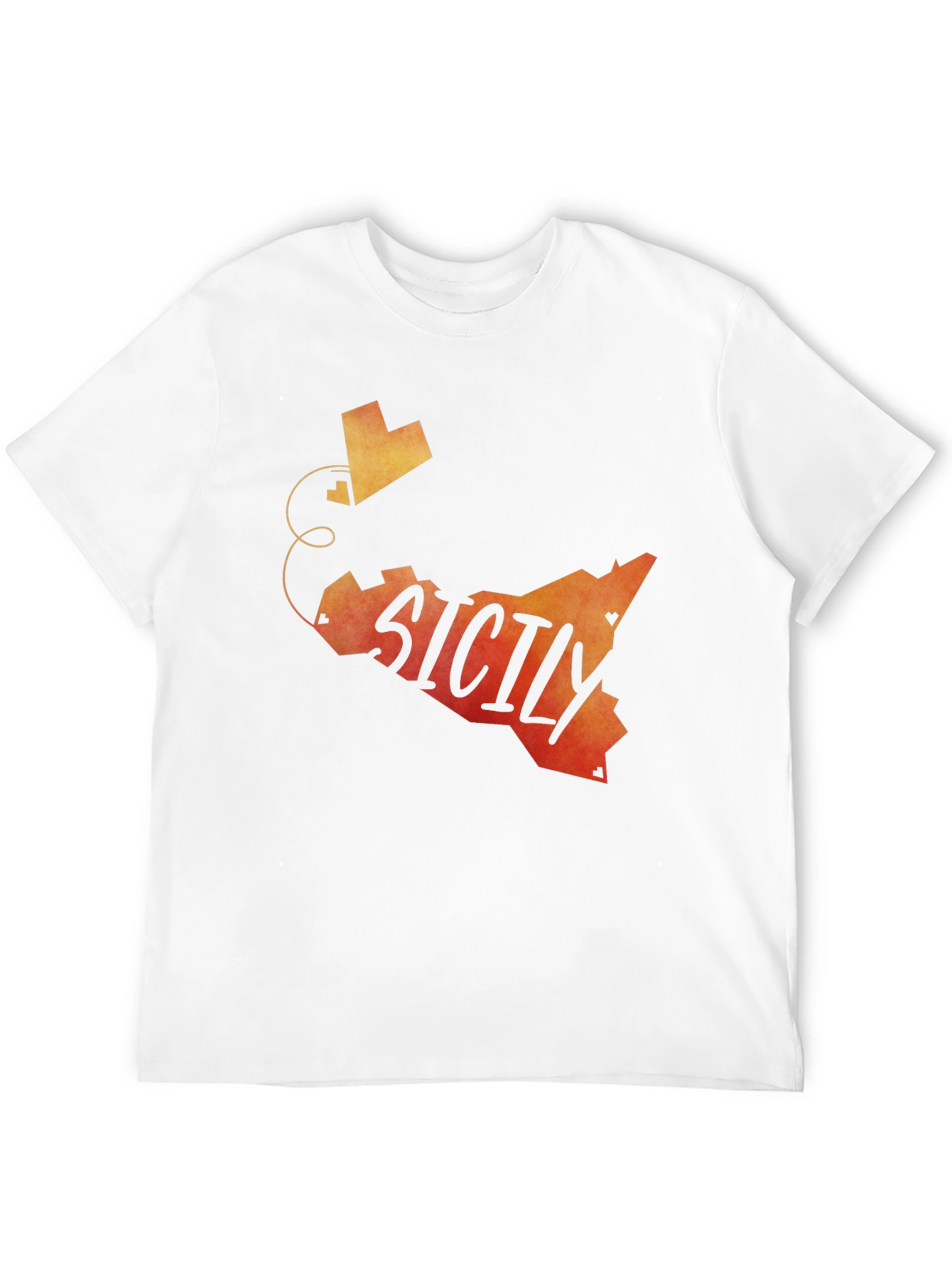 Sicily Map Graphic Tee - Stylish Travel Shirt