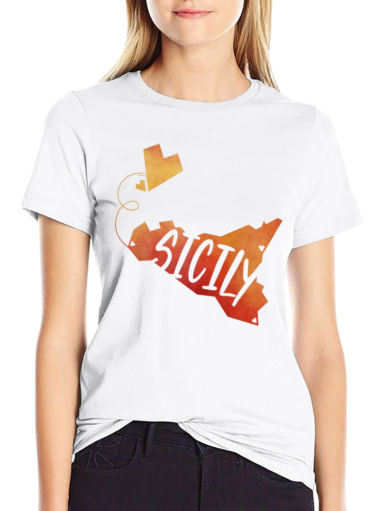 Sicily Map Graphic Tee - Stylish Travel Shirt