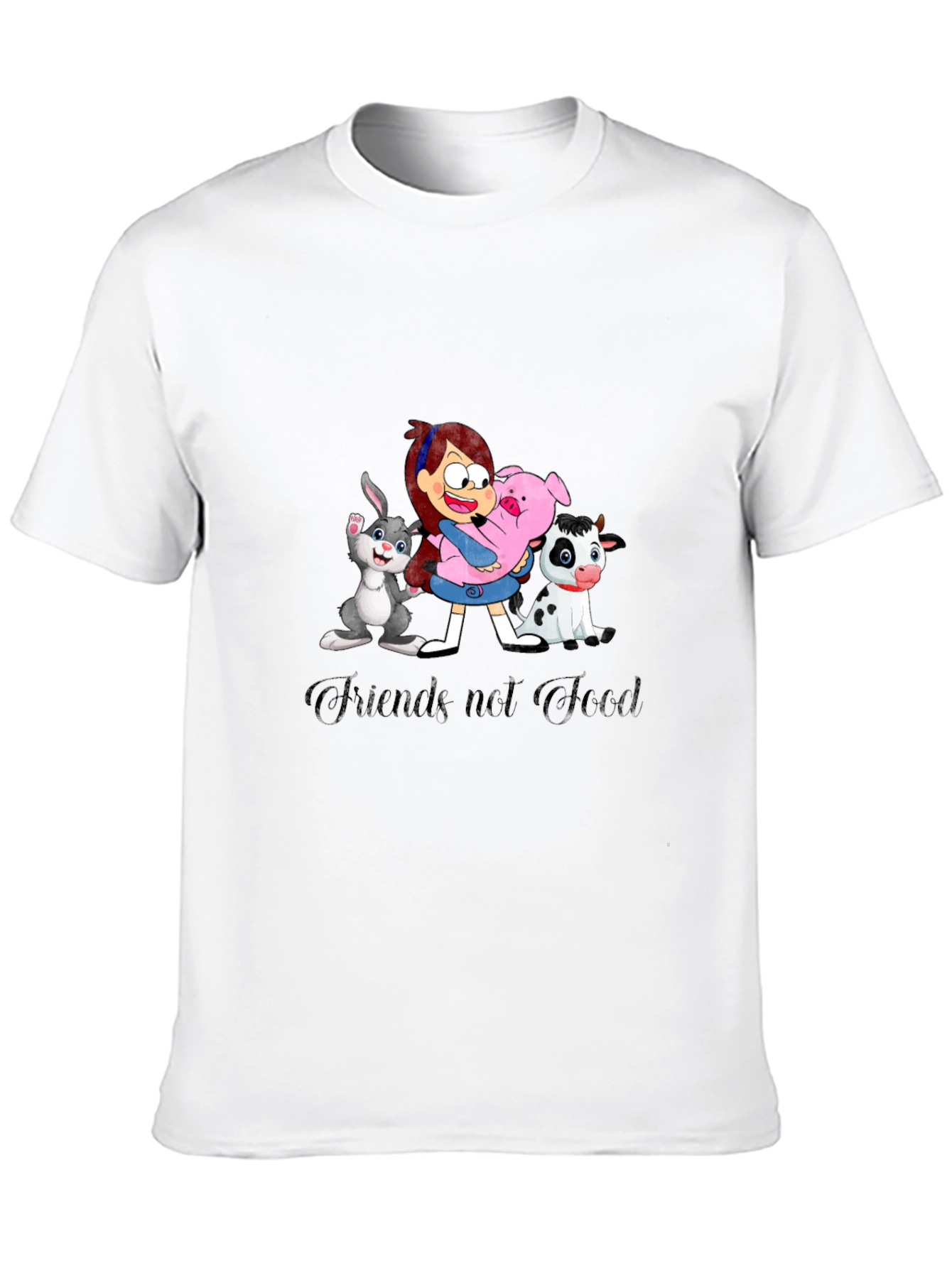 Friends Not Food Black Graphic T-Shirt