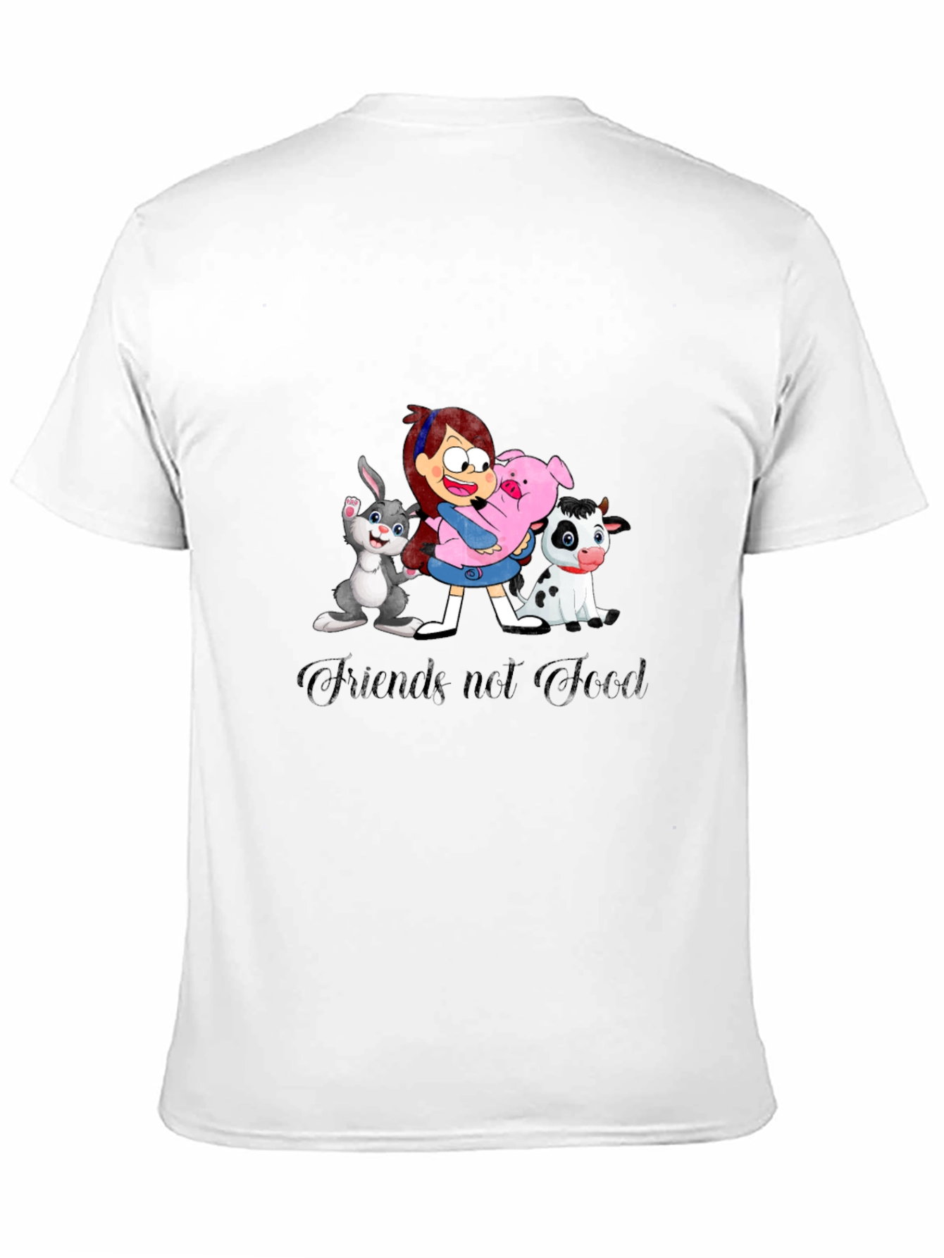 Friends Not Food Black Graphic T-Shirt