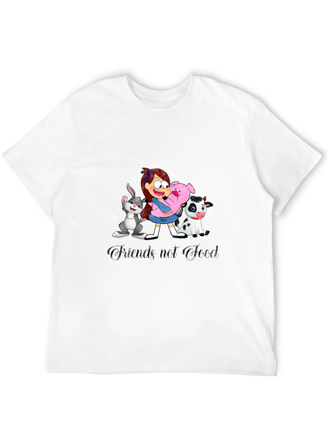 Friends Not Food Black Graphic T-Shirt