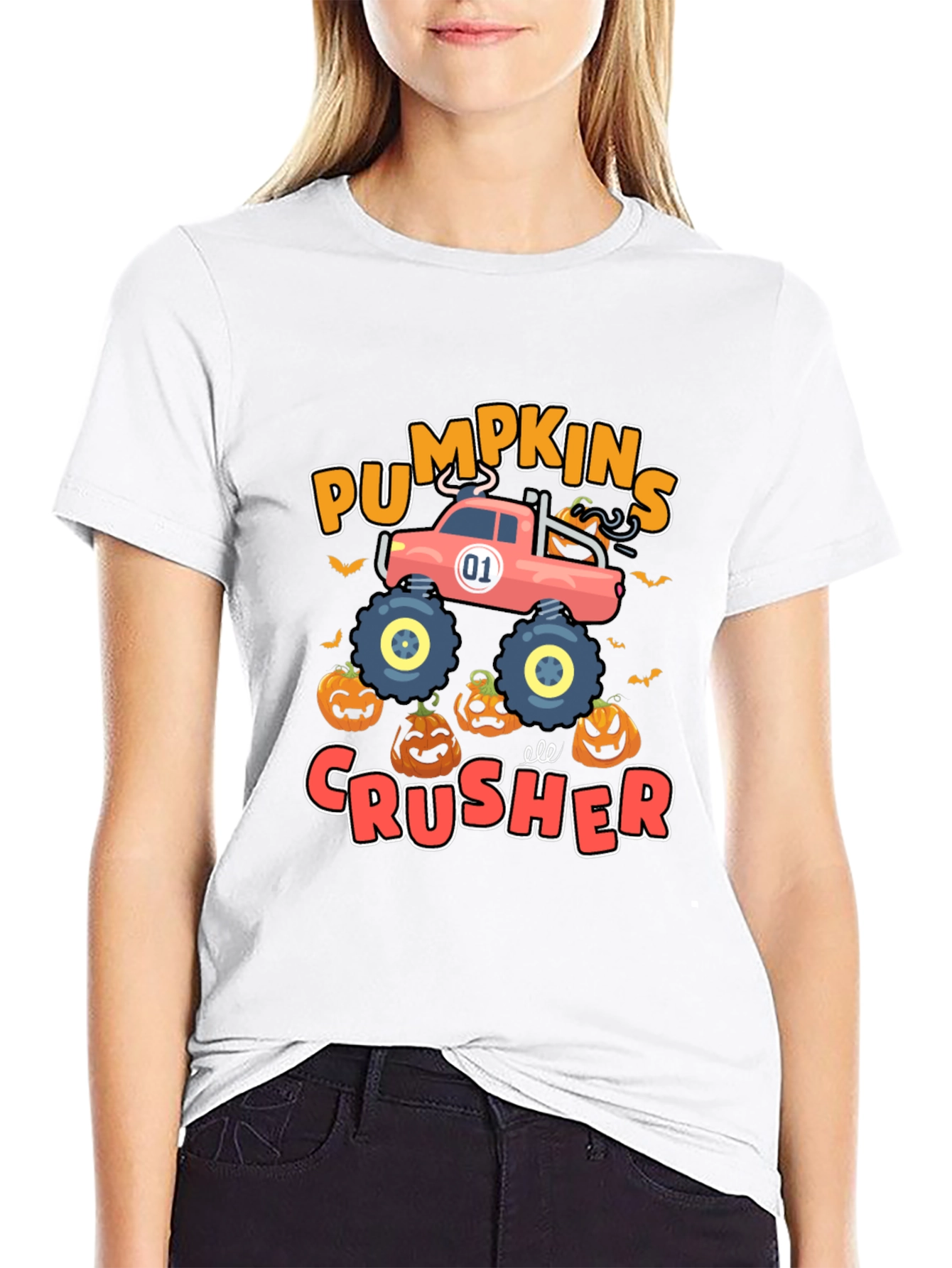 Pumpkin Crusher T-Shirt - Halloween Monster Truck
