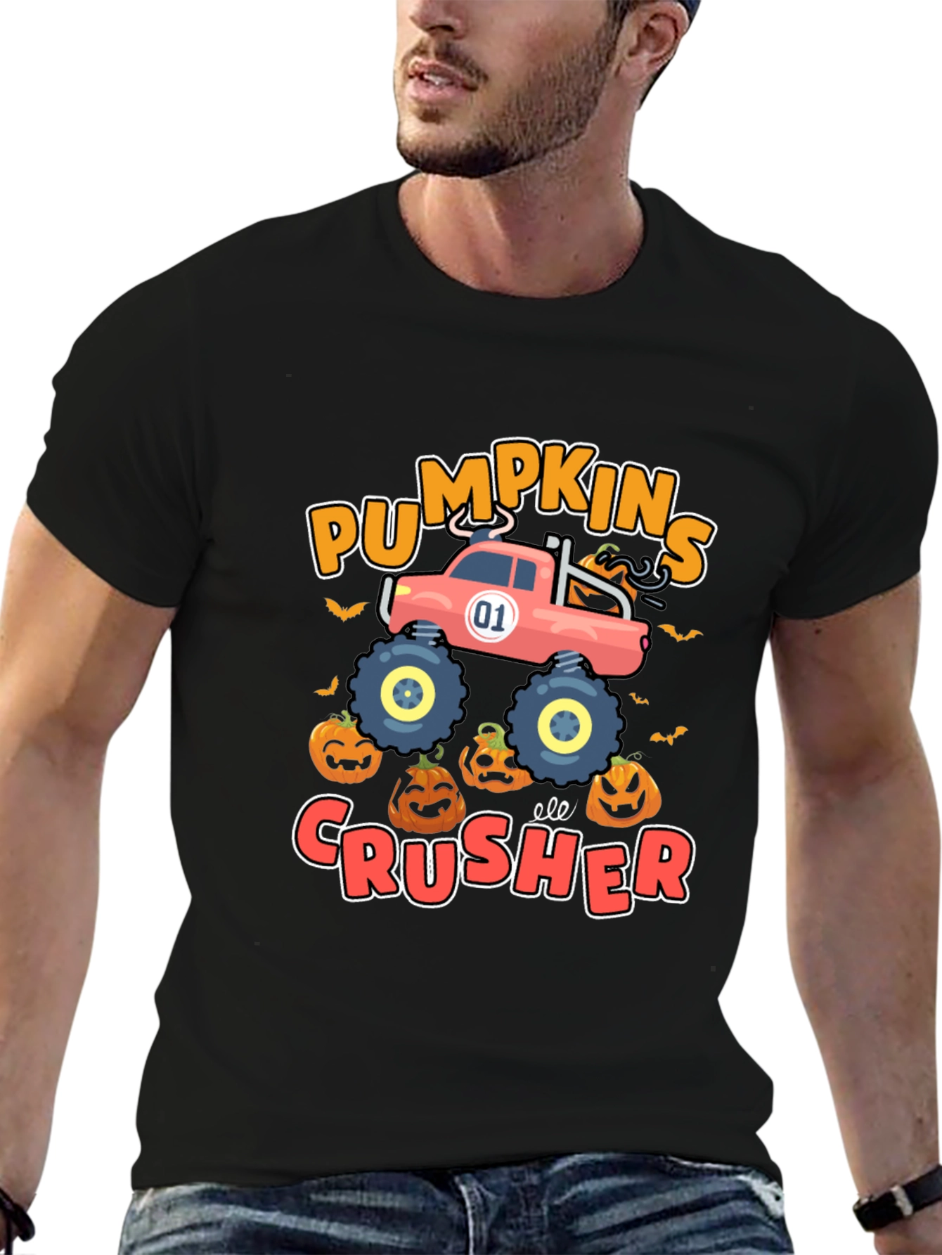 Pumpkin Crusher T-Shirt - Halloween Monster Truck