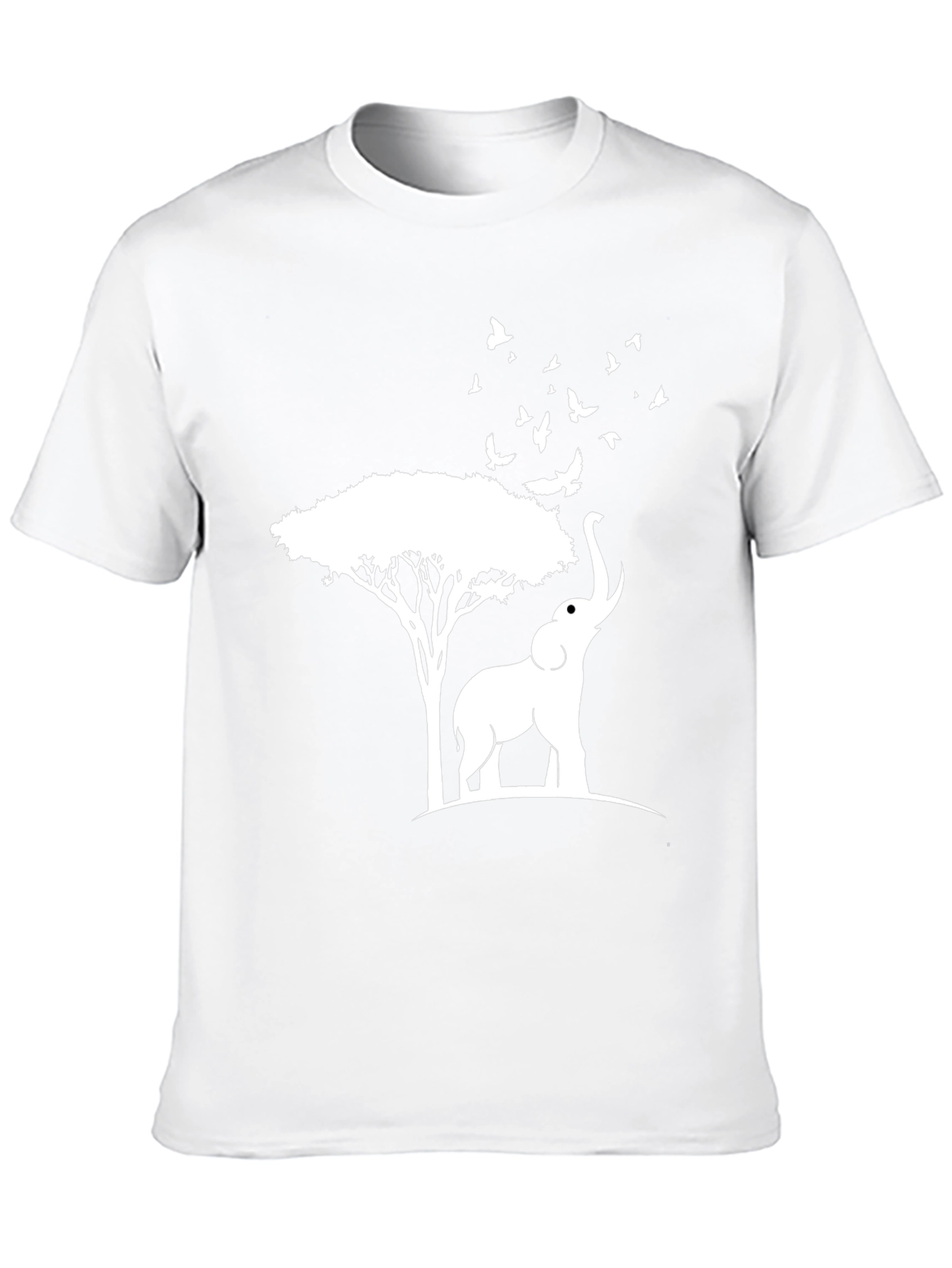 Elephant and Tree Graphic Tee - Nature Inspired Design