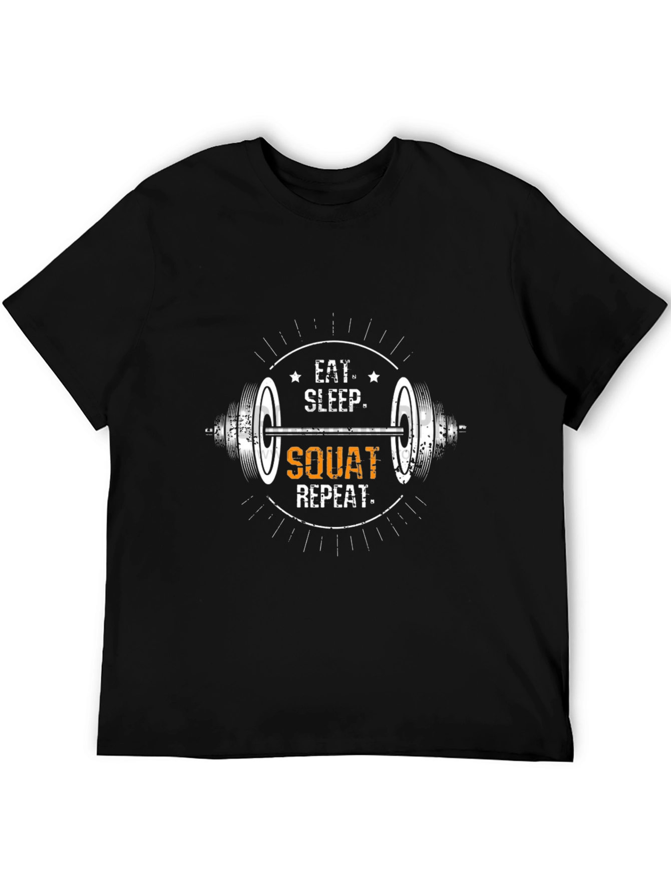 Eat Sleep Squat Repeat Black T-Shirt