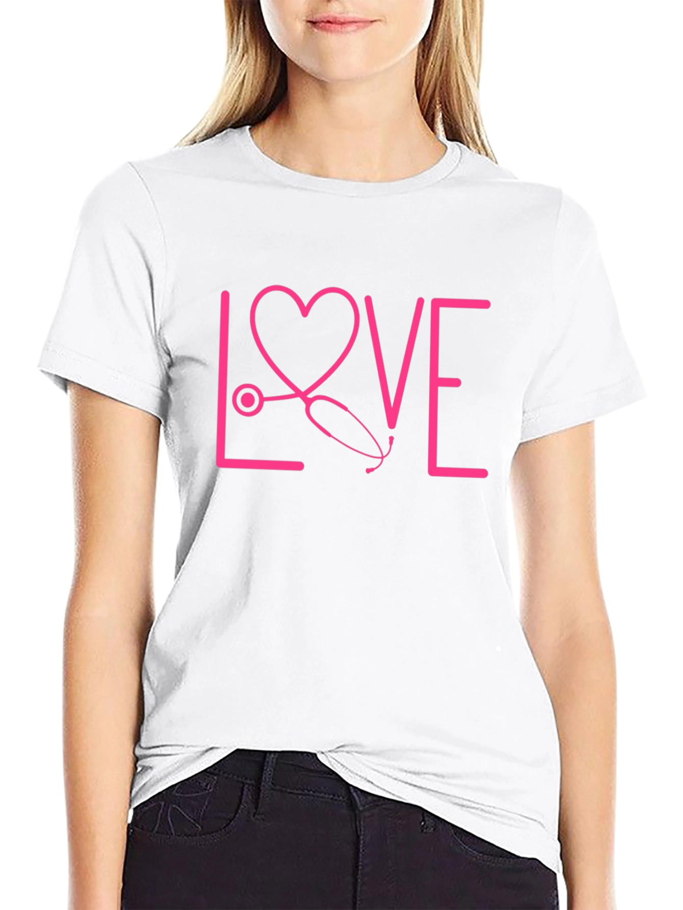 Nurse Love Stethoscope Graphic Tee
