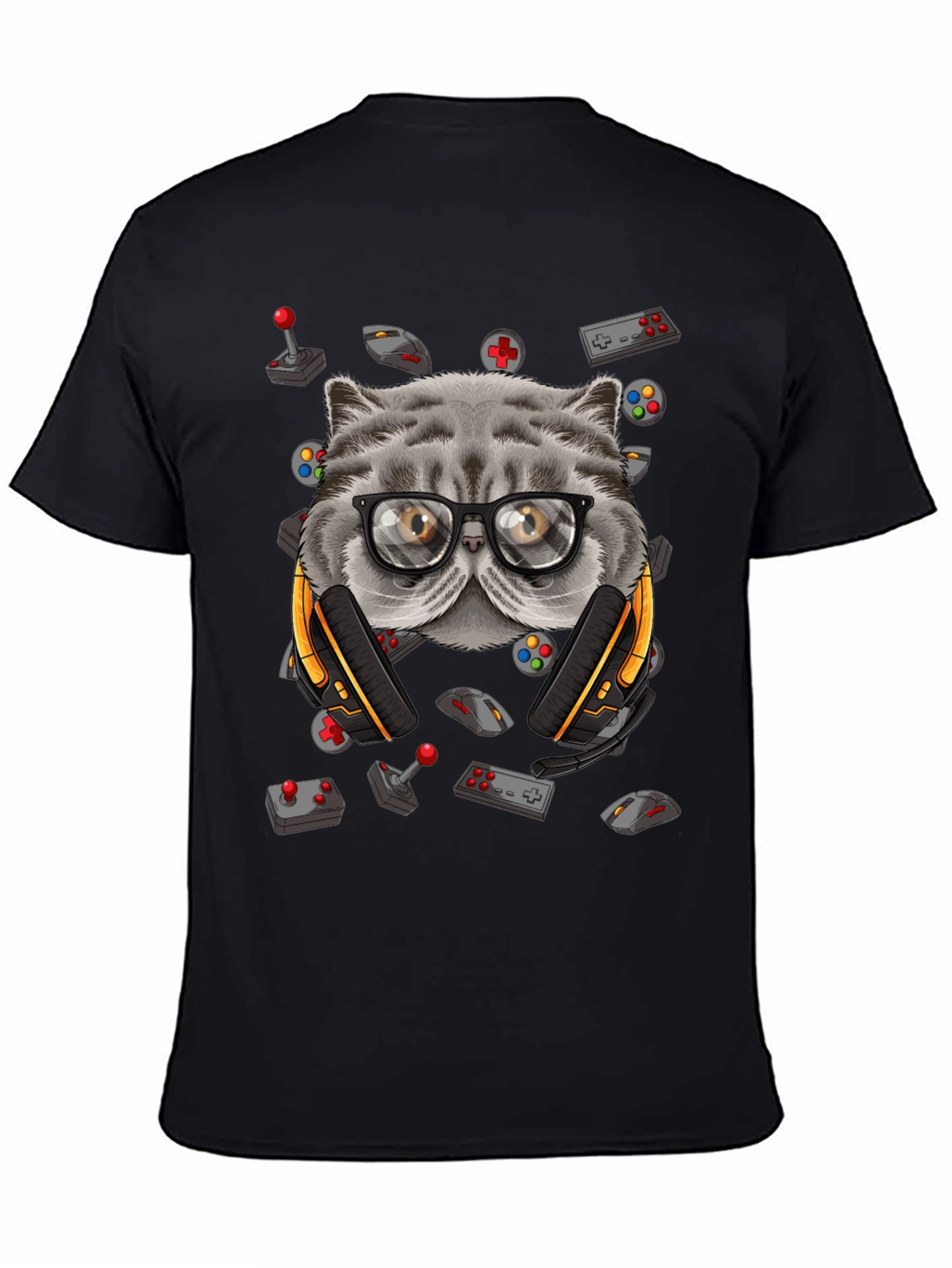 Gamer Cat T-Shirt - Funny Gaming Tee