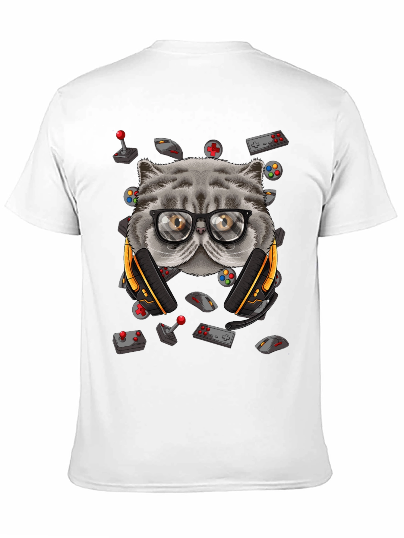 Gamer Cat T-Shirt - Funny Gaming Tee