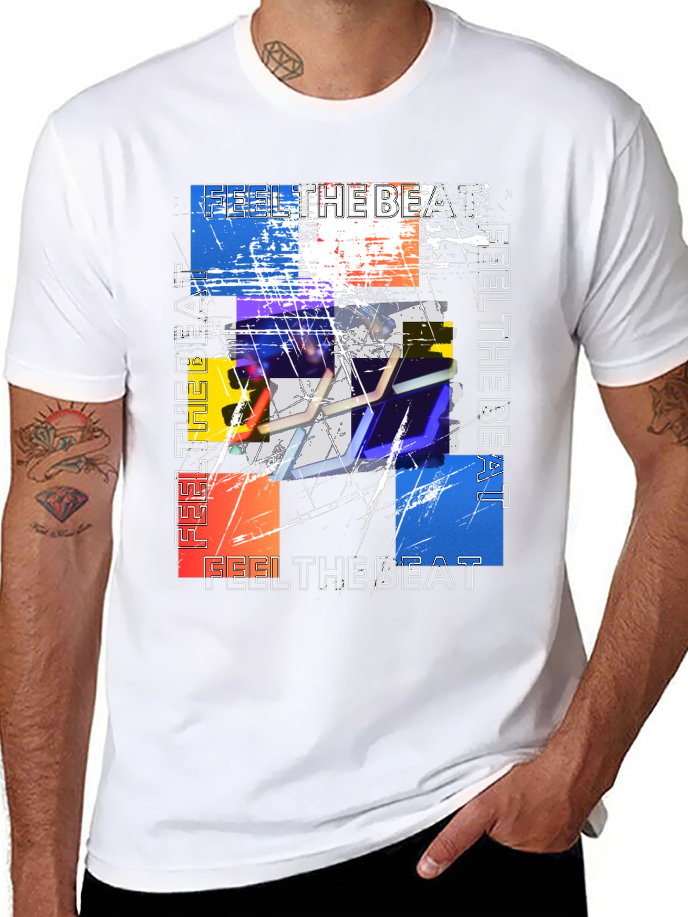 Feel the Beat Graphic Print T-Shirt