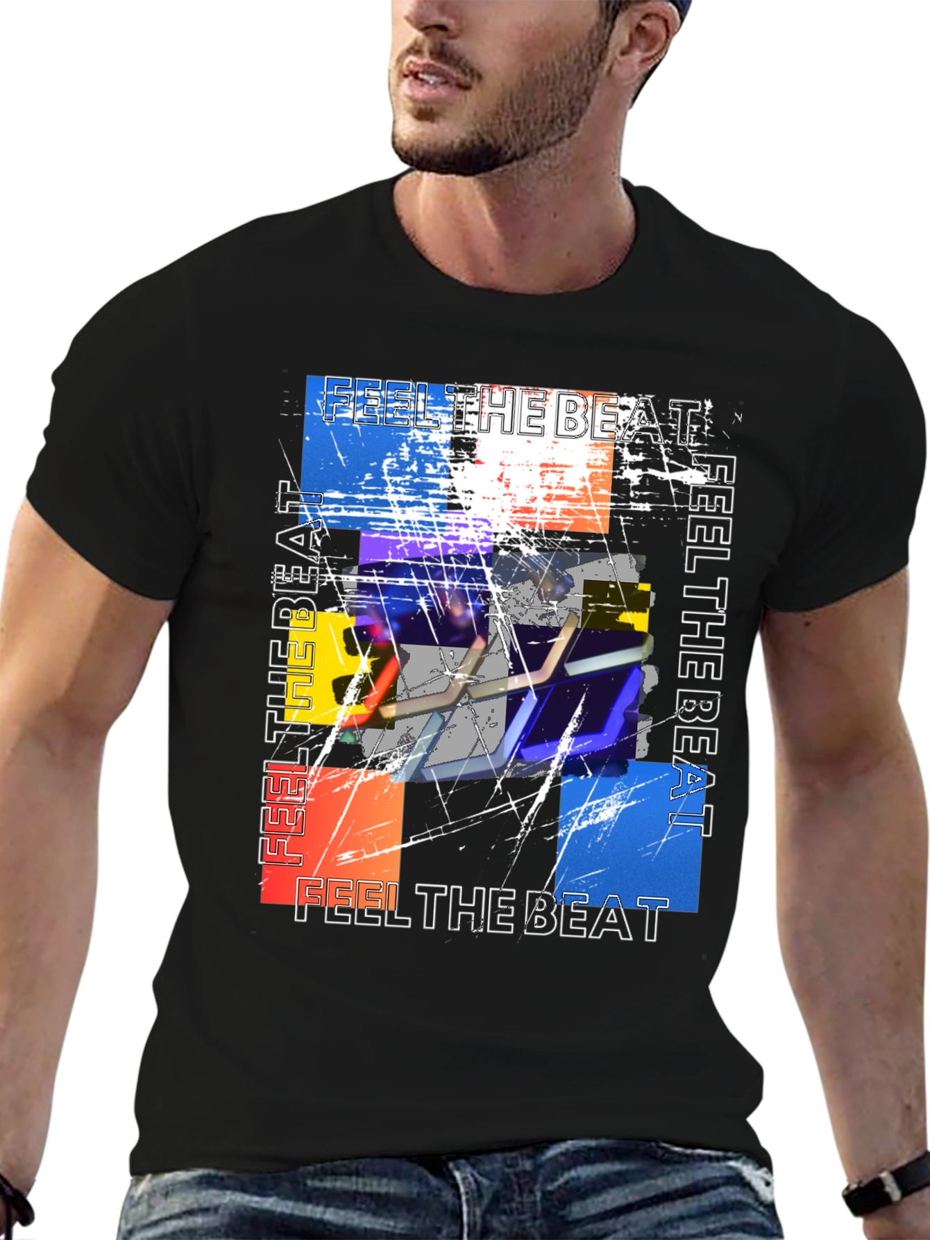 Feel the Beat Graphic Print T-Shirt