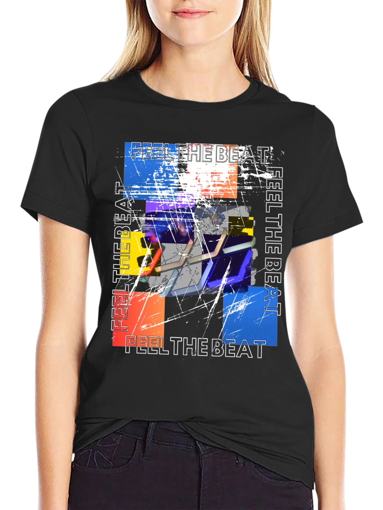 Feel the Beat Graphic Print T-Shirt