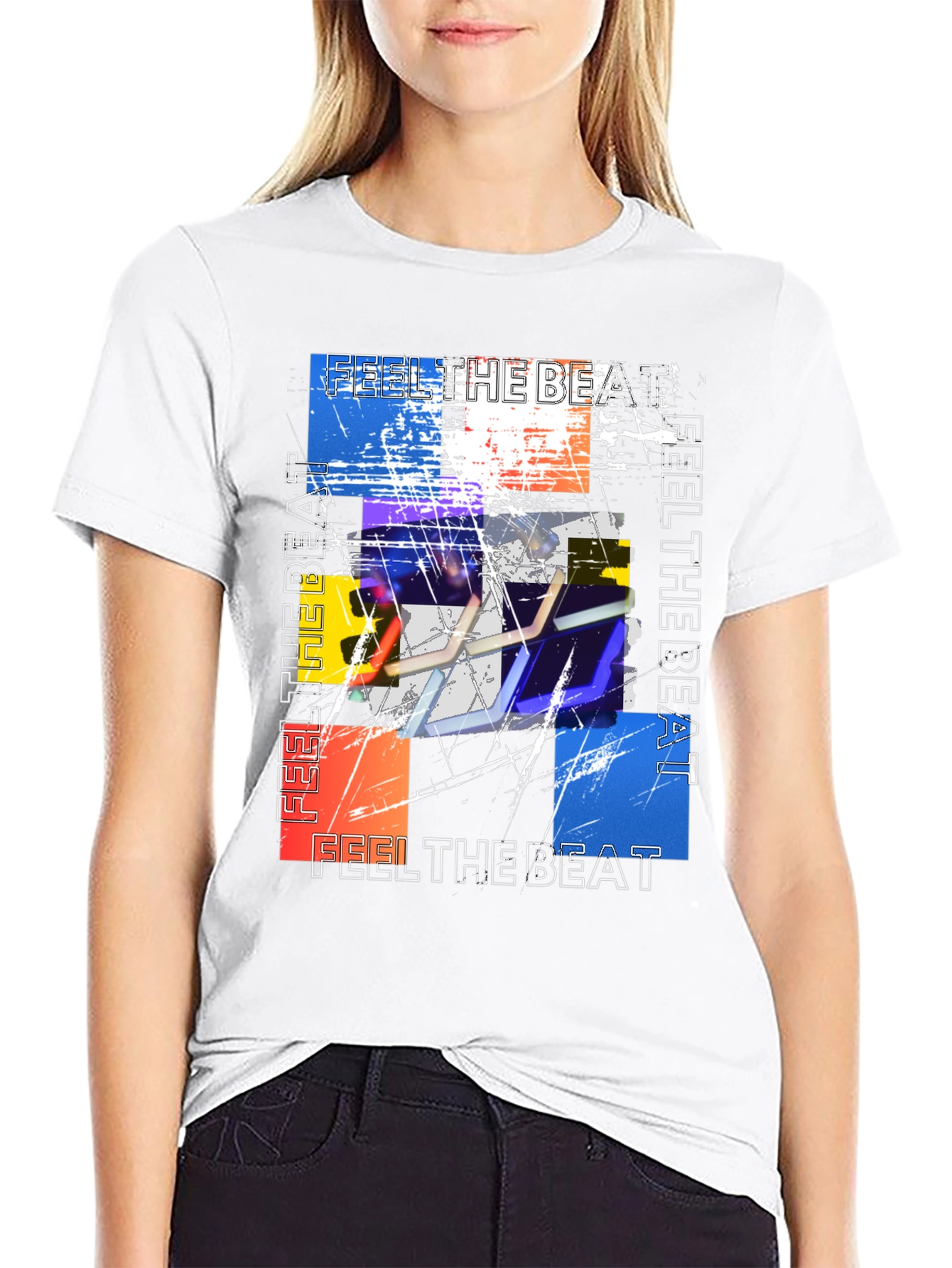 Feel the Beat Graphic Print T-Shirt
