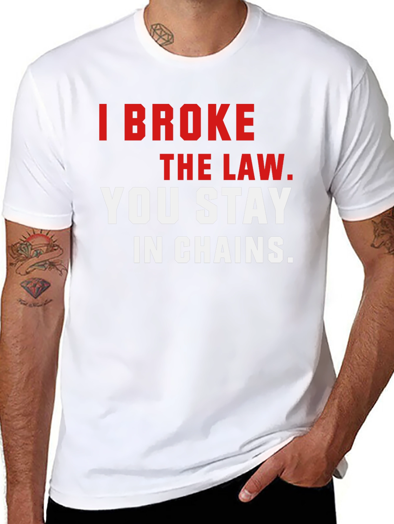 I Broke the Law T-Shirt - Bold Graphic Tee