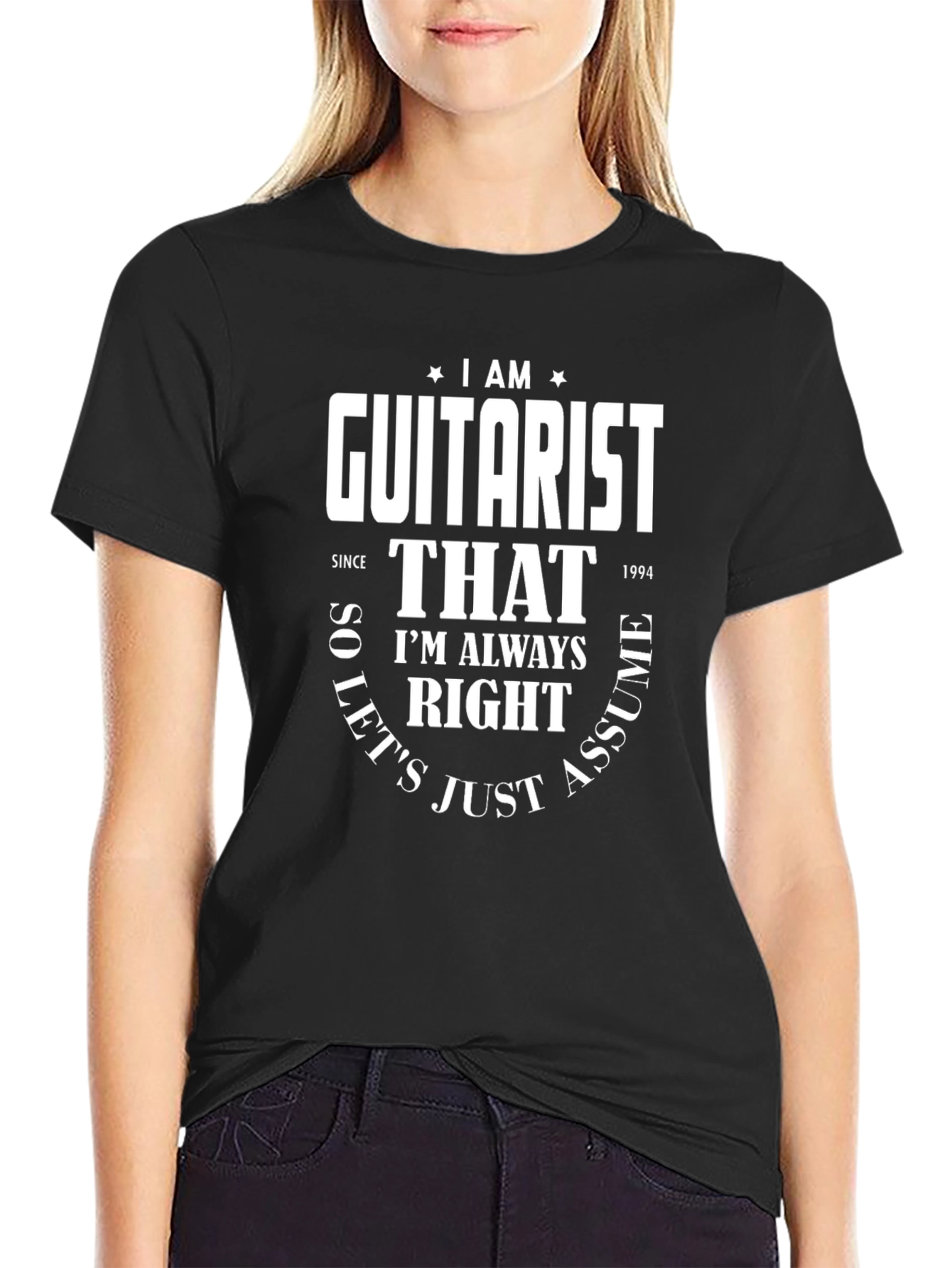 Guitarist Always Right Black Graphic Tee