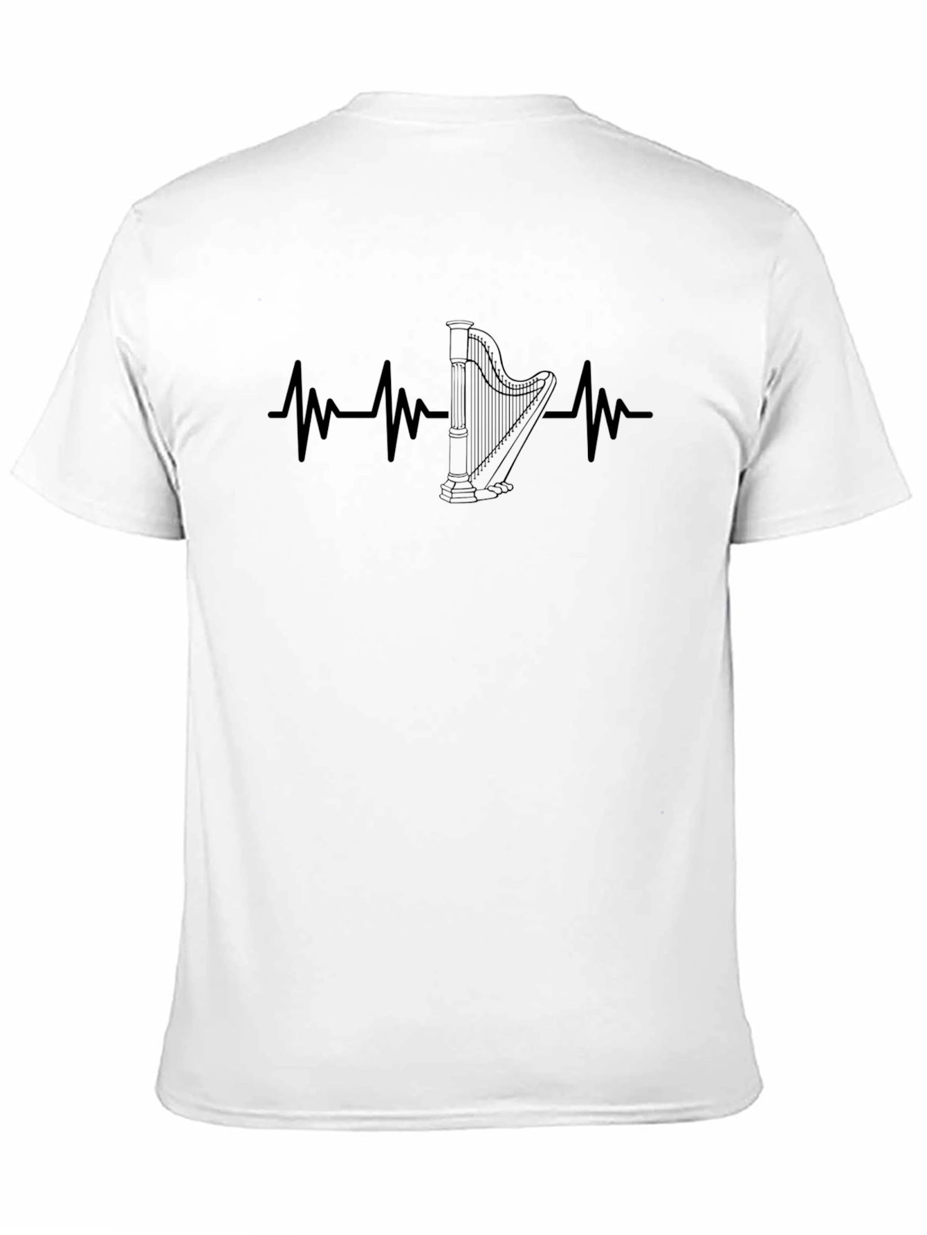 Harp Beat T-Shirt - Musician Heartbeat Tee