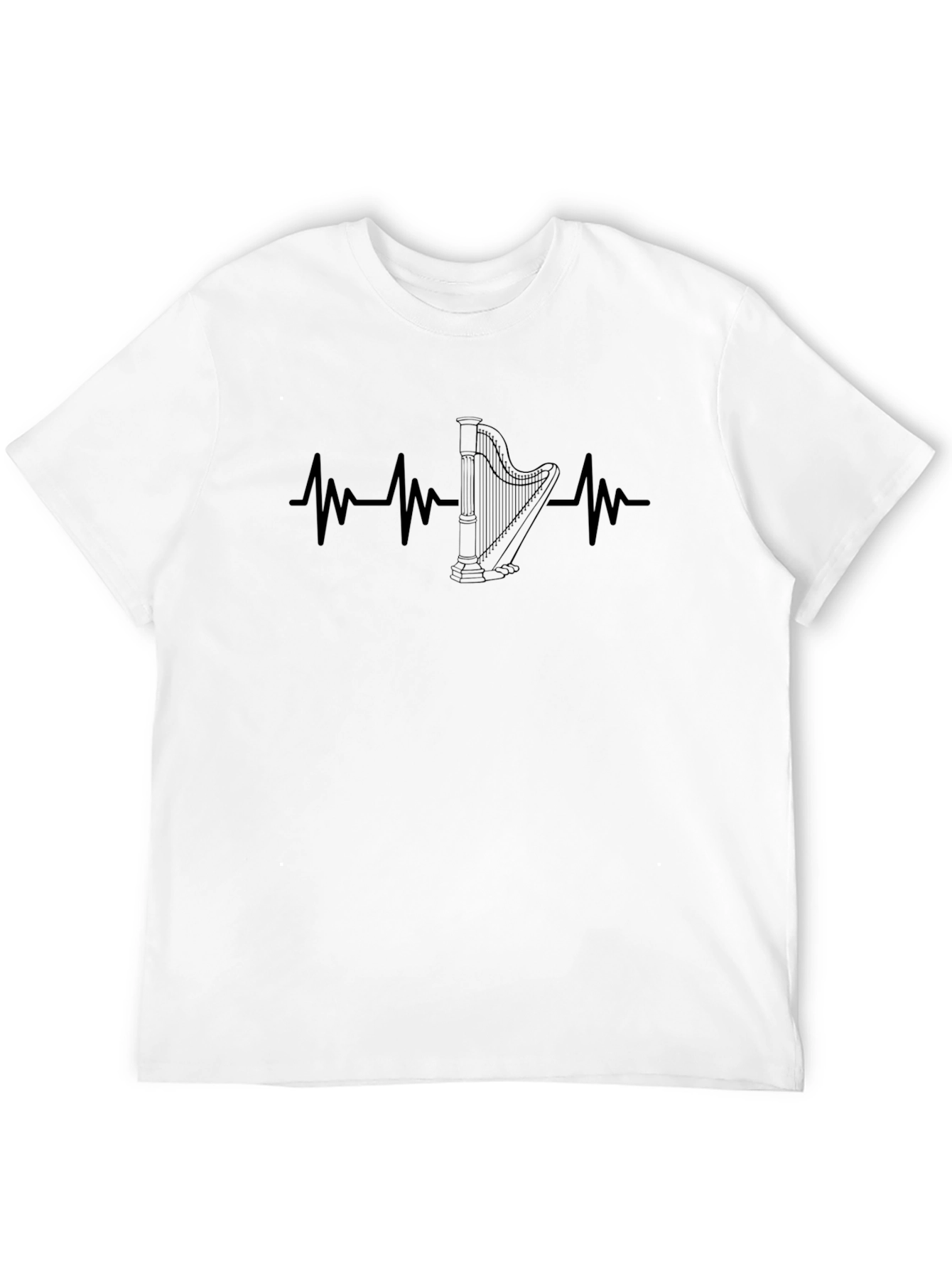 Harp Beat T-Shirt - Musician Heartbeat Tee