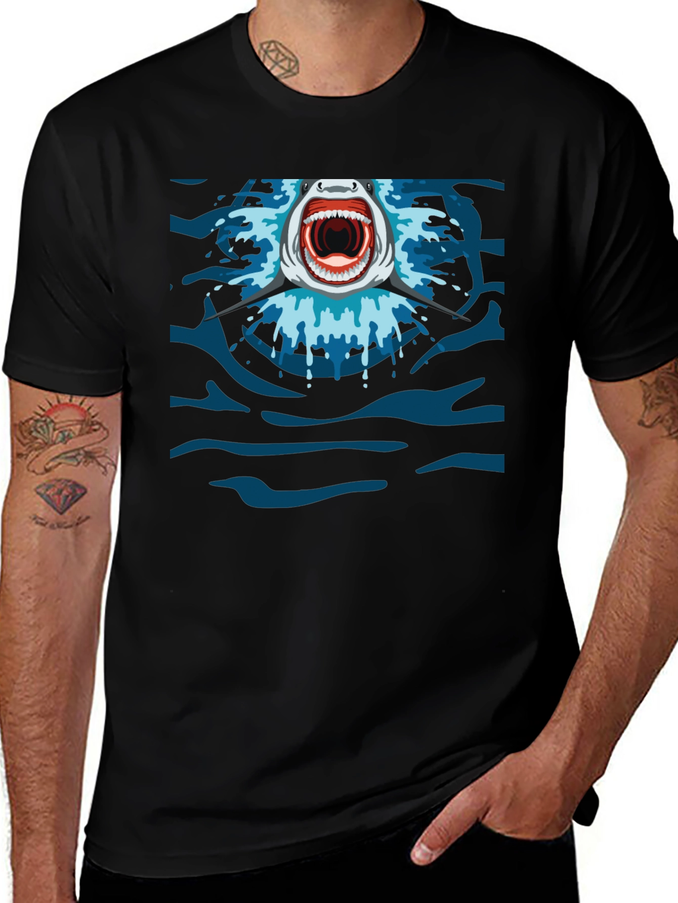 Shark Jaw T-Shirt - Ocean Predator Graphic Tee