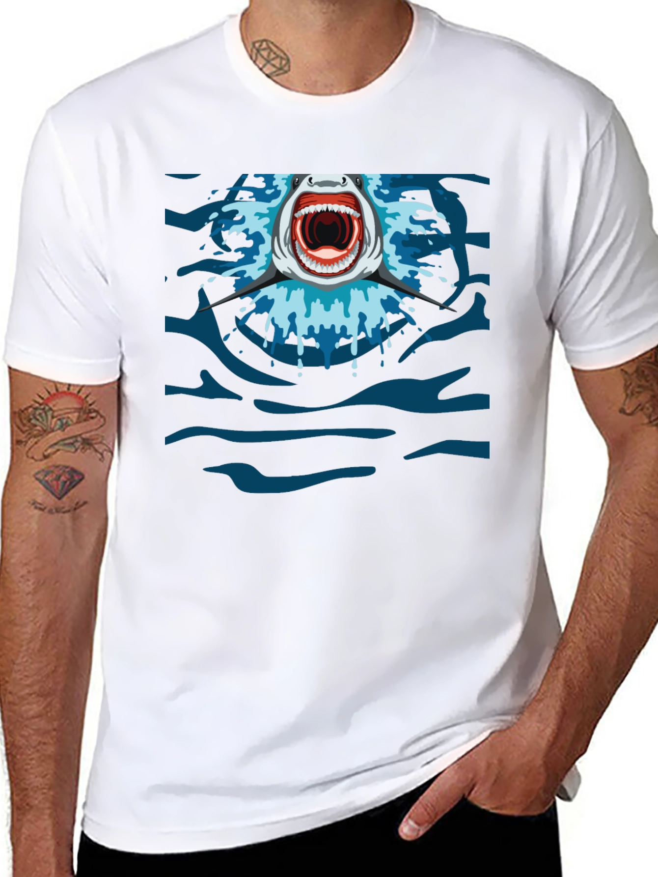 Shark Jaw T-Shirt - Ocean Predator Graphic Tee