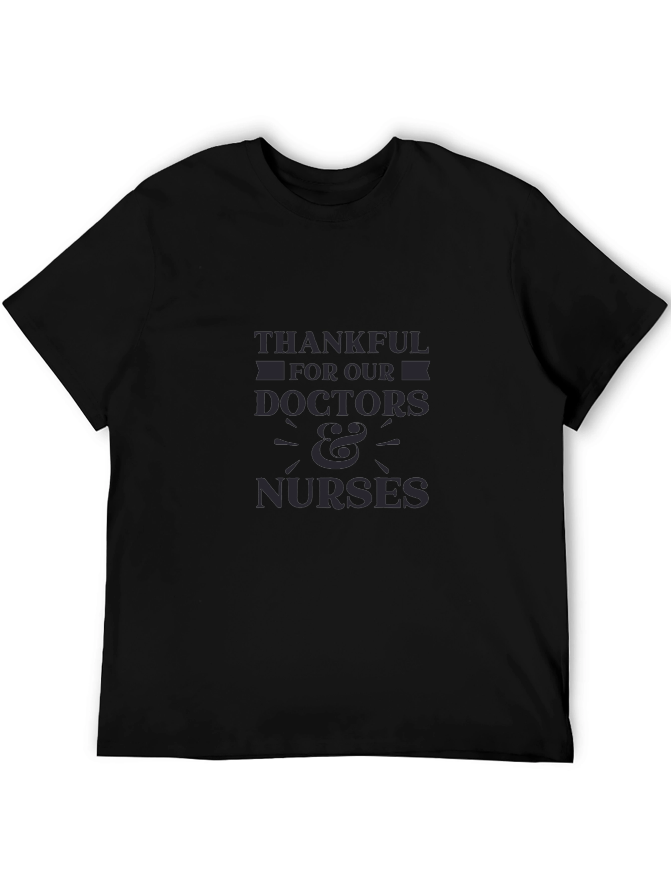 Thankful Doctors & Nurses Black T-Shirt
